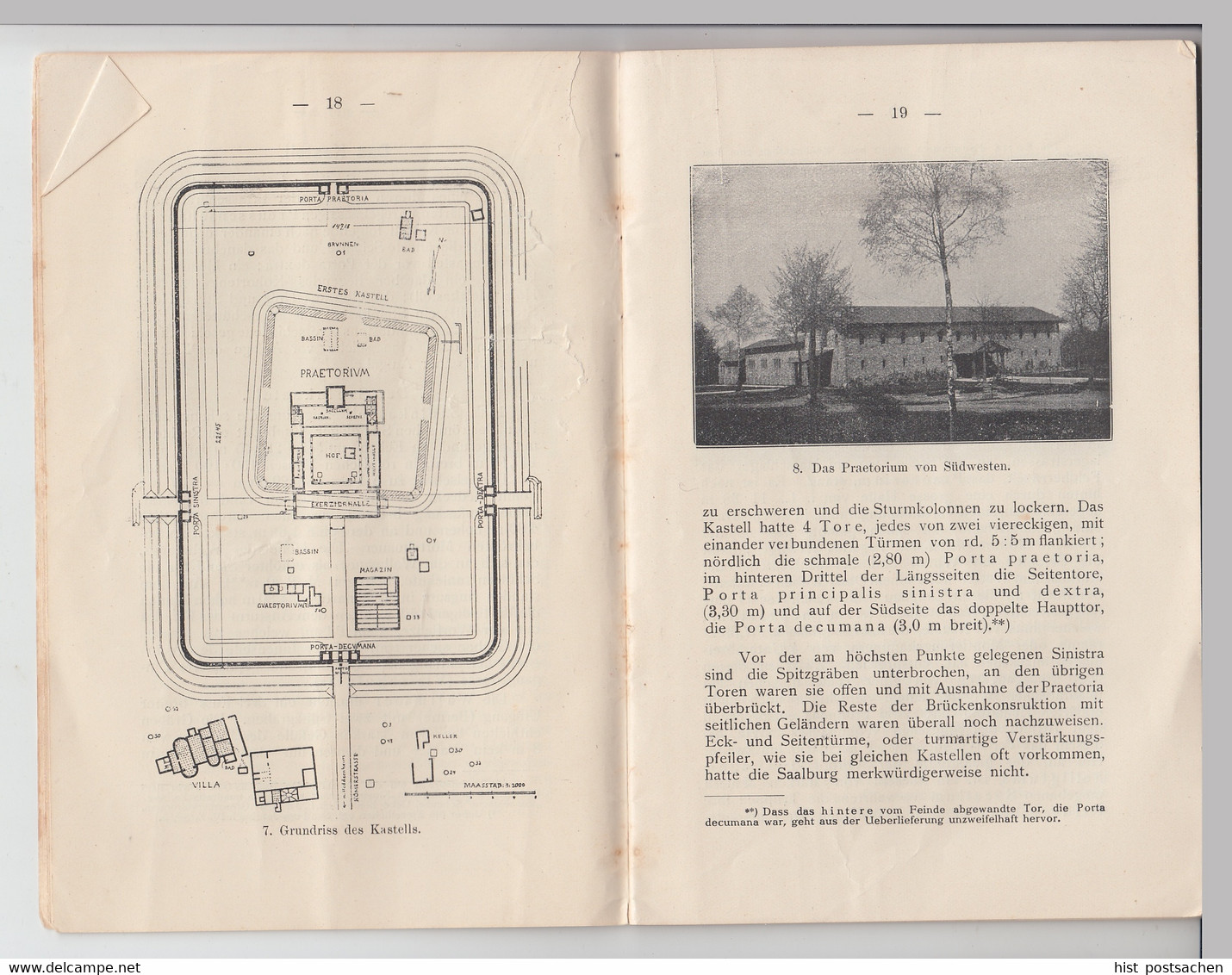 (Bu22) Heft "Führer Durch Die Saalburg", 65 Seiten 1921 - Other & Unclassified