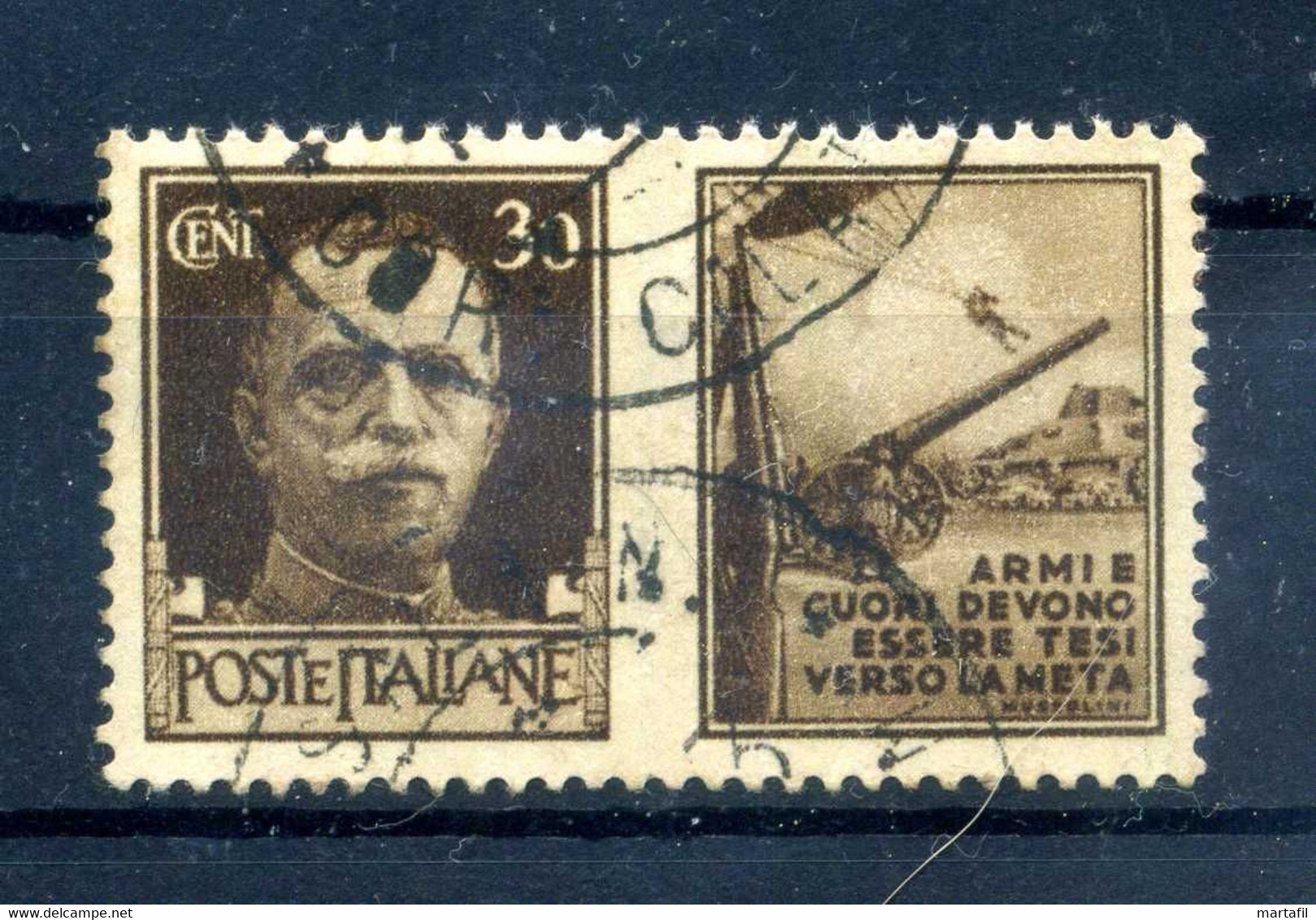 1942 REGNO Propaganda Di Guerra N.6 USATO 30 Centesimi Bruno ESERCITO - War Propaganda