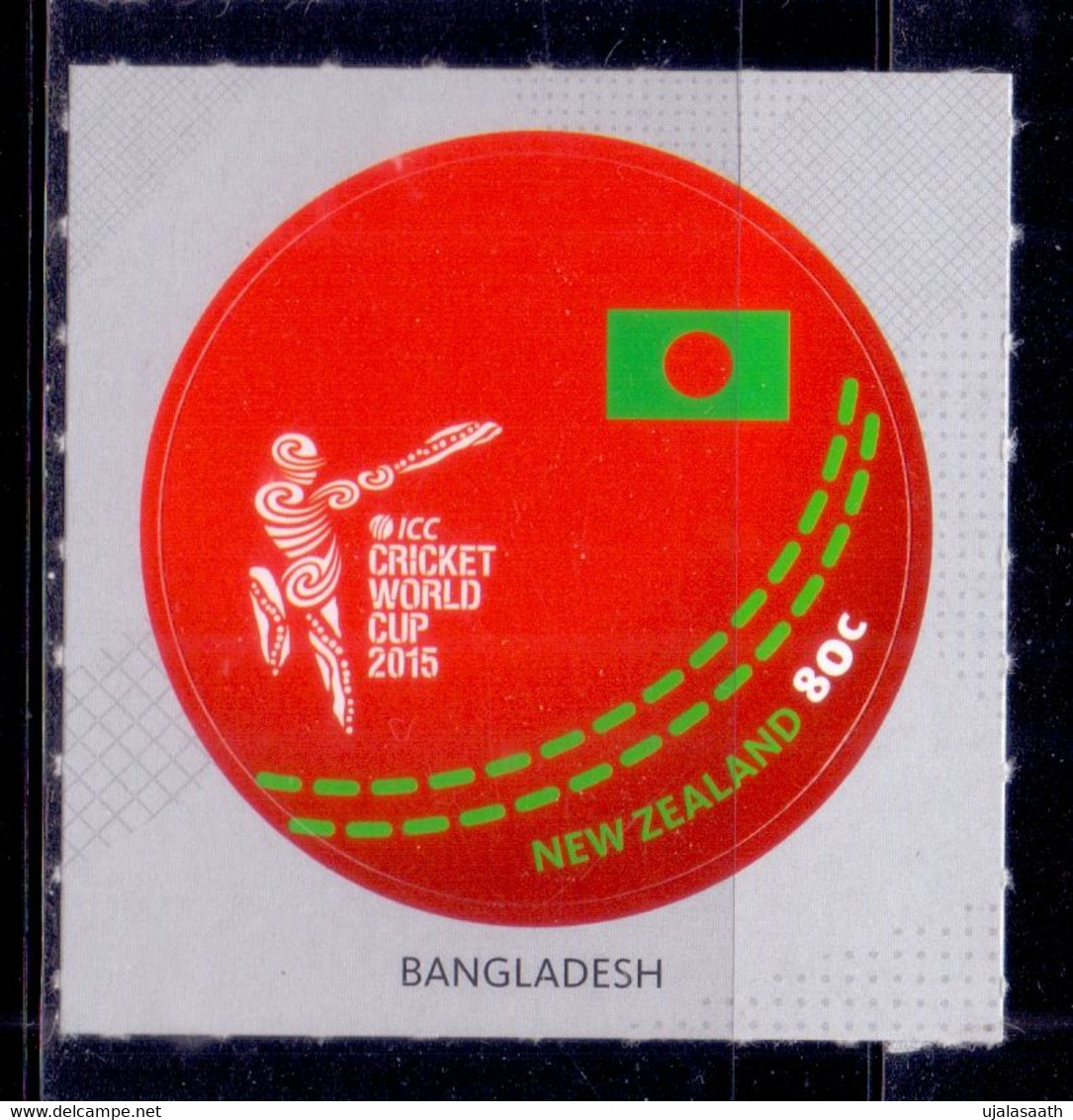 2015, New Zealand, ICC Cricket World Cup 2015, Odd Shape, Single Stamp, MNH. - Nuovi