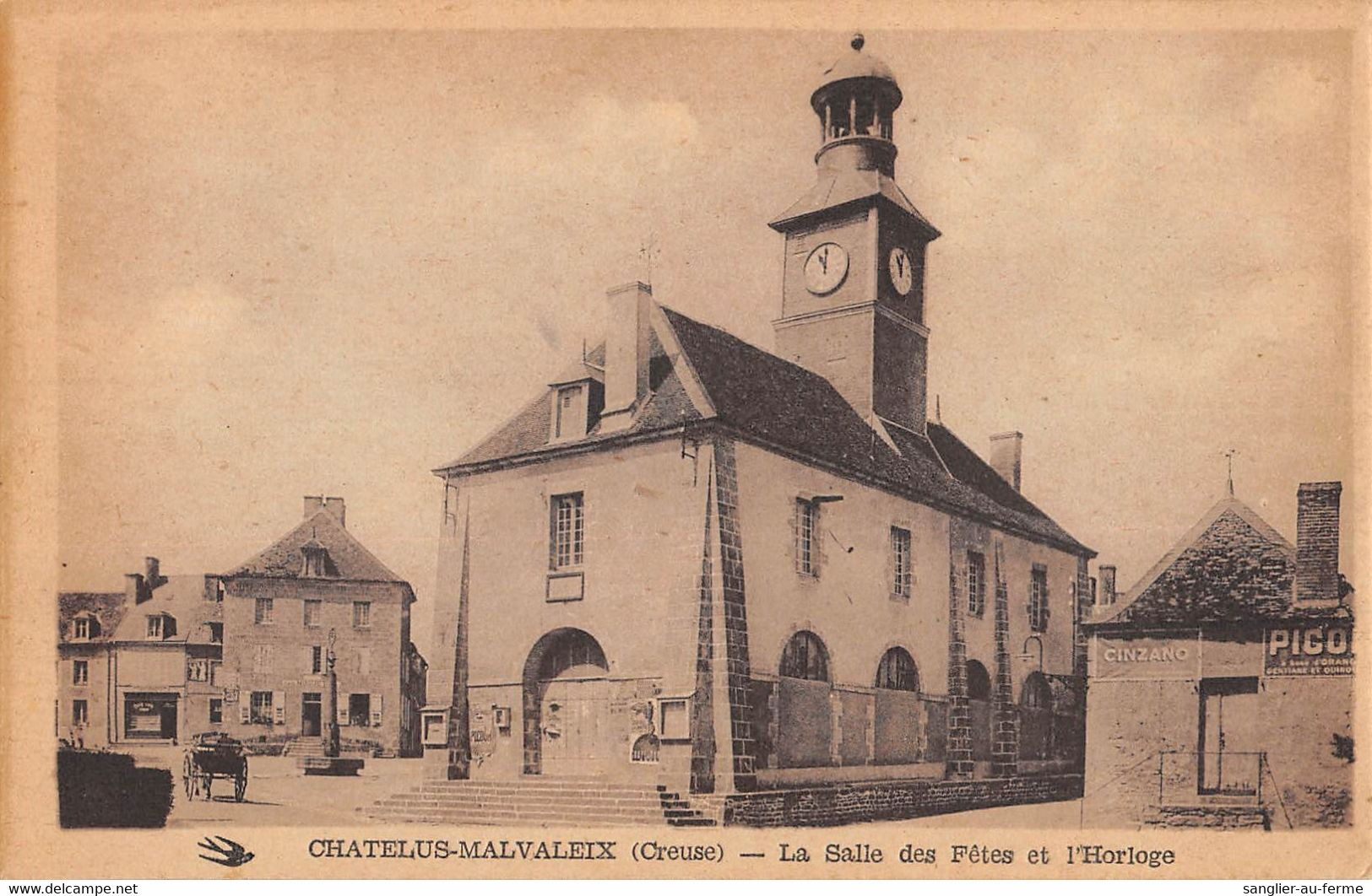 CPA 23 CHATELUS MALVALEIX LA SALLE DES FETES - Chatelus Malvaleix