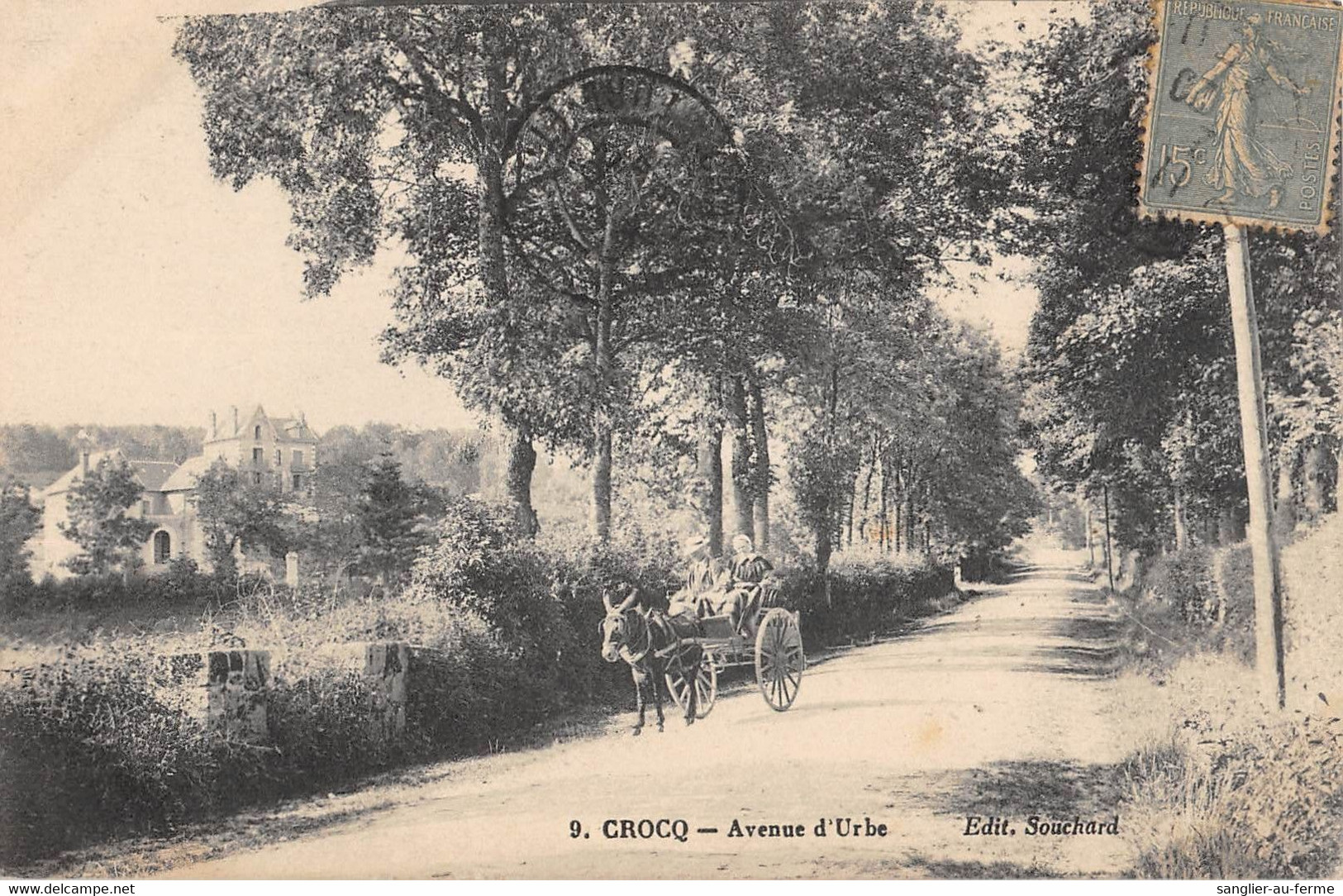 CPA 23 CROCQ AVENUE D'URBE - Crocq