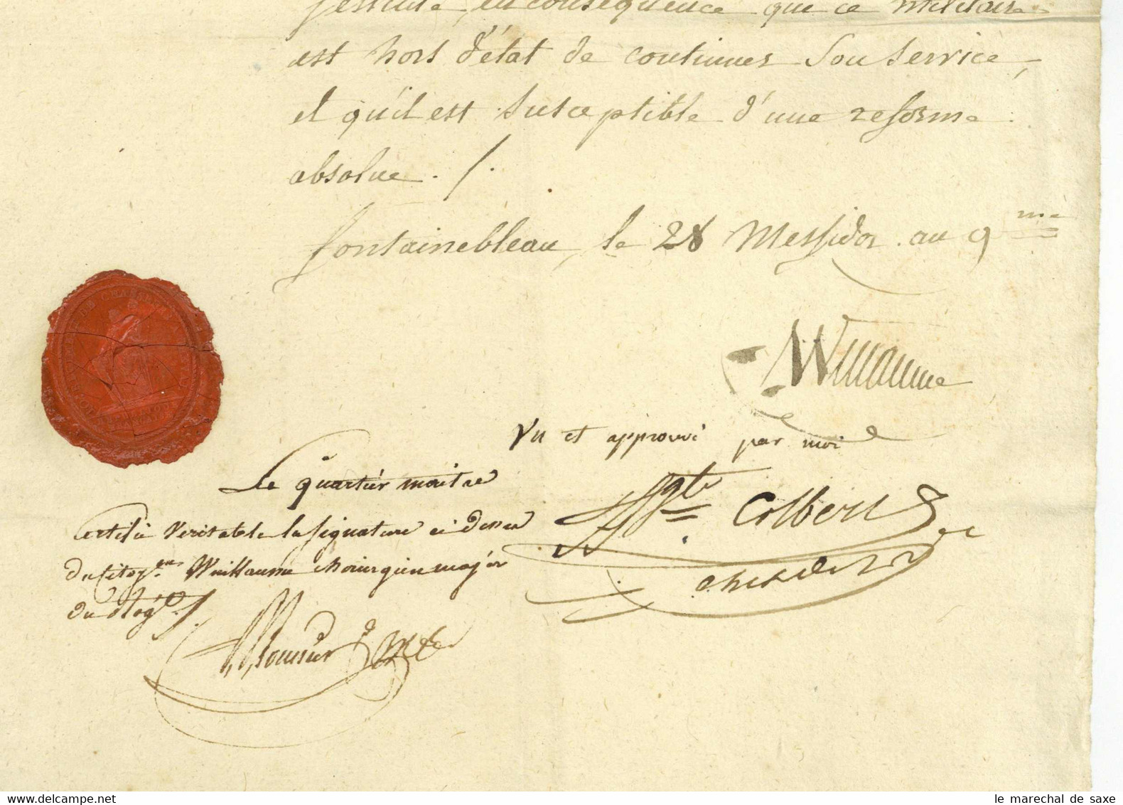 General De Cavalerie COLBERT DE CHABANAIS (1777 - Tue En Espagne 1809) 10e Chasseurs A Cheval Autographe 1801 - Documenti Storici