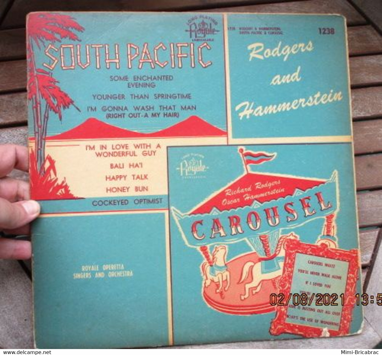 Suite Décés : 33T 30 Cm VYNIL 50' KING 1238 K269-238 COMEDIES MUSICALES SOUTH PACIFIC Et CARROUSEL RODGERS & HAMMERSTEIN - Musicals