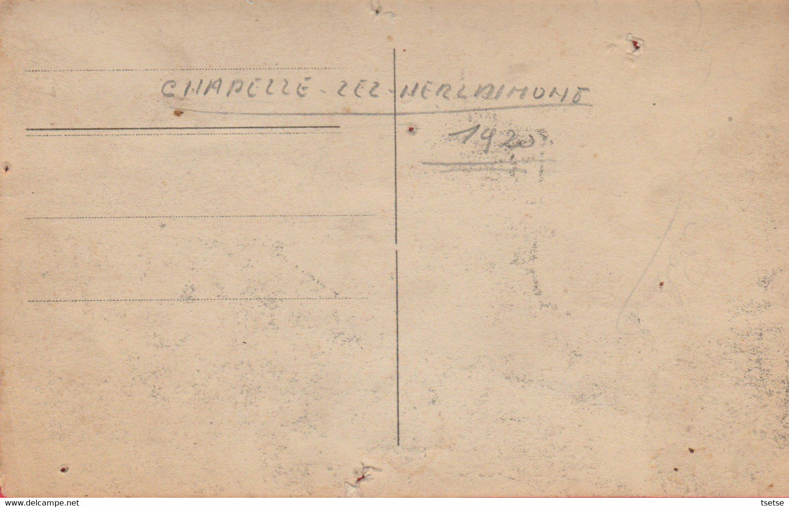 Chapelle-lez-Herlaimont - Ecole Communale Des Garçons En 1920 ...carte Photo,document Unique ( Voir Verso ) - Chapelle-lez-Herlaimont