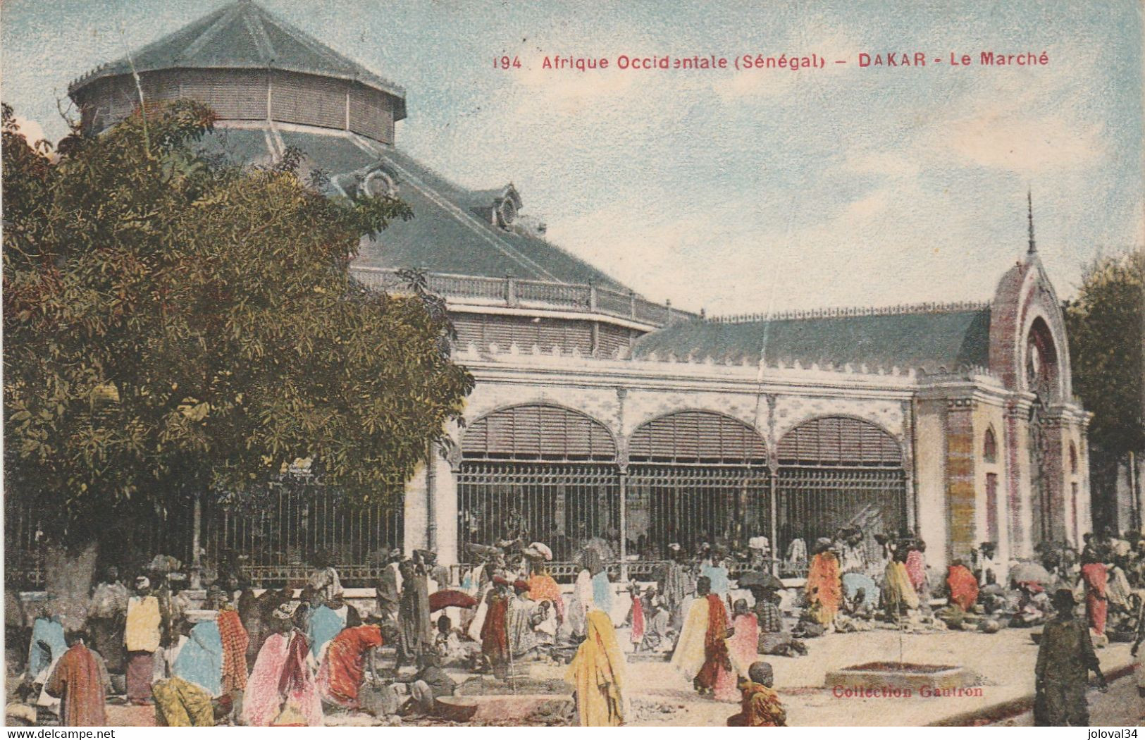 Sénégal - DAKAR - Le Marché - Animée - Collection Gautron 194 - Voyagée 1916 - Senegal