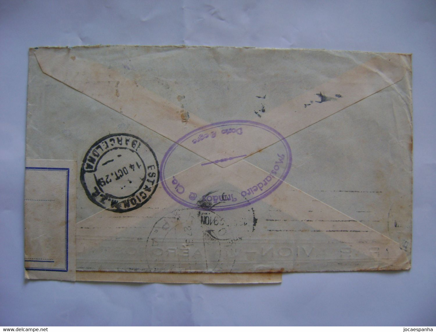 BRAZIL / BRASIL - LETTER SENT FROM PORTO ALEGRE TO BARCELONA (SPAIN) VIA AEROPOSTALE IN 1929 IN THE STATE - Storia Postale