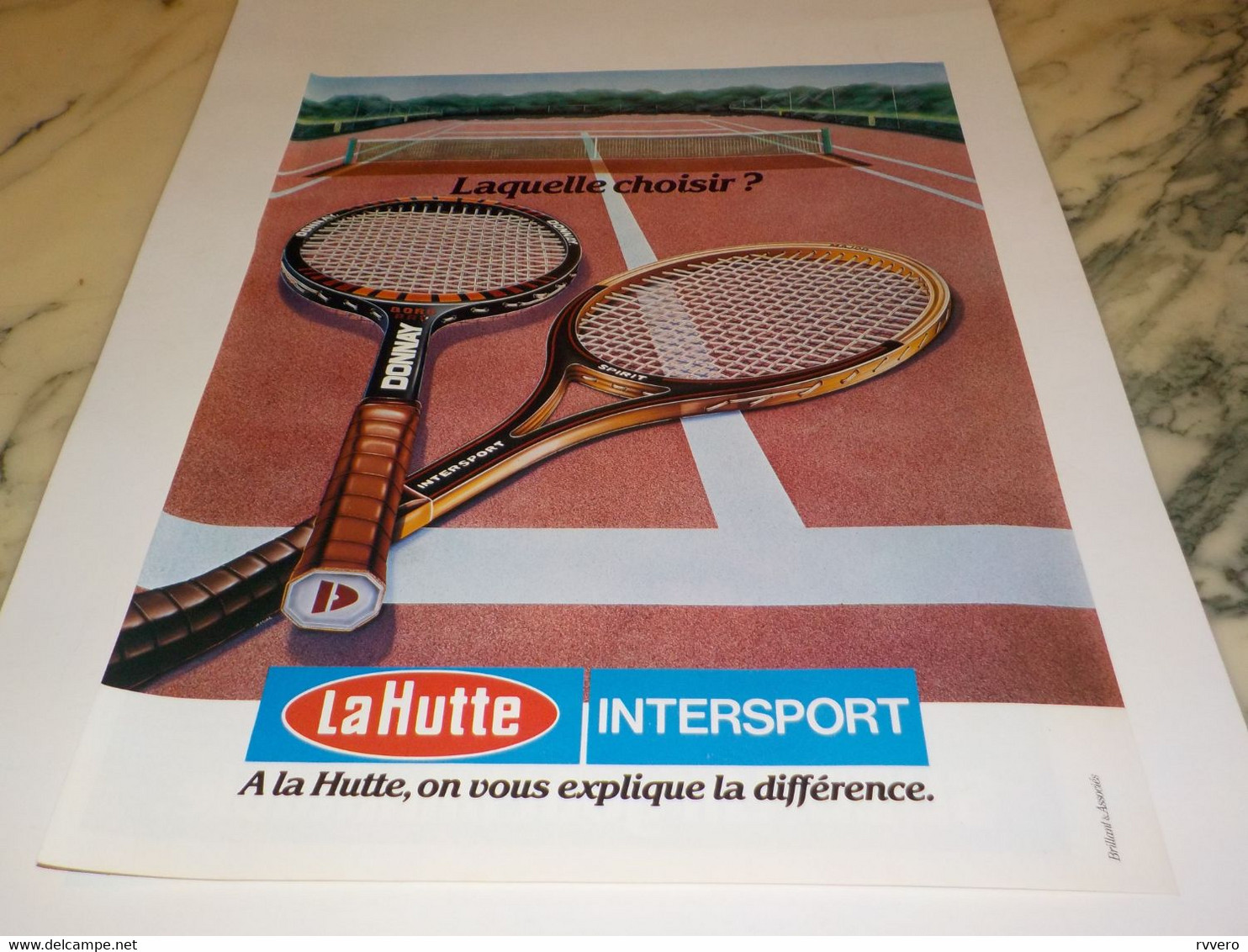 ANCIENNE PUBLICITE LAQUELLE CHOISIR LA HUTTE   1980 - Altri & Non Classificati