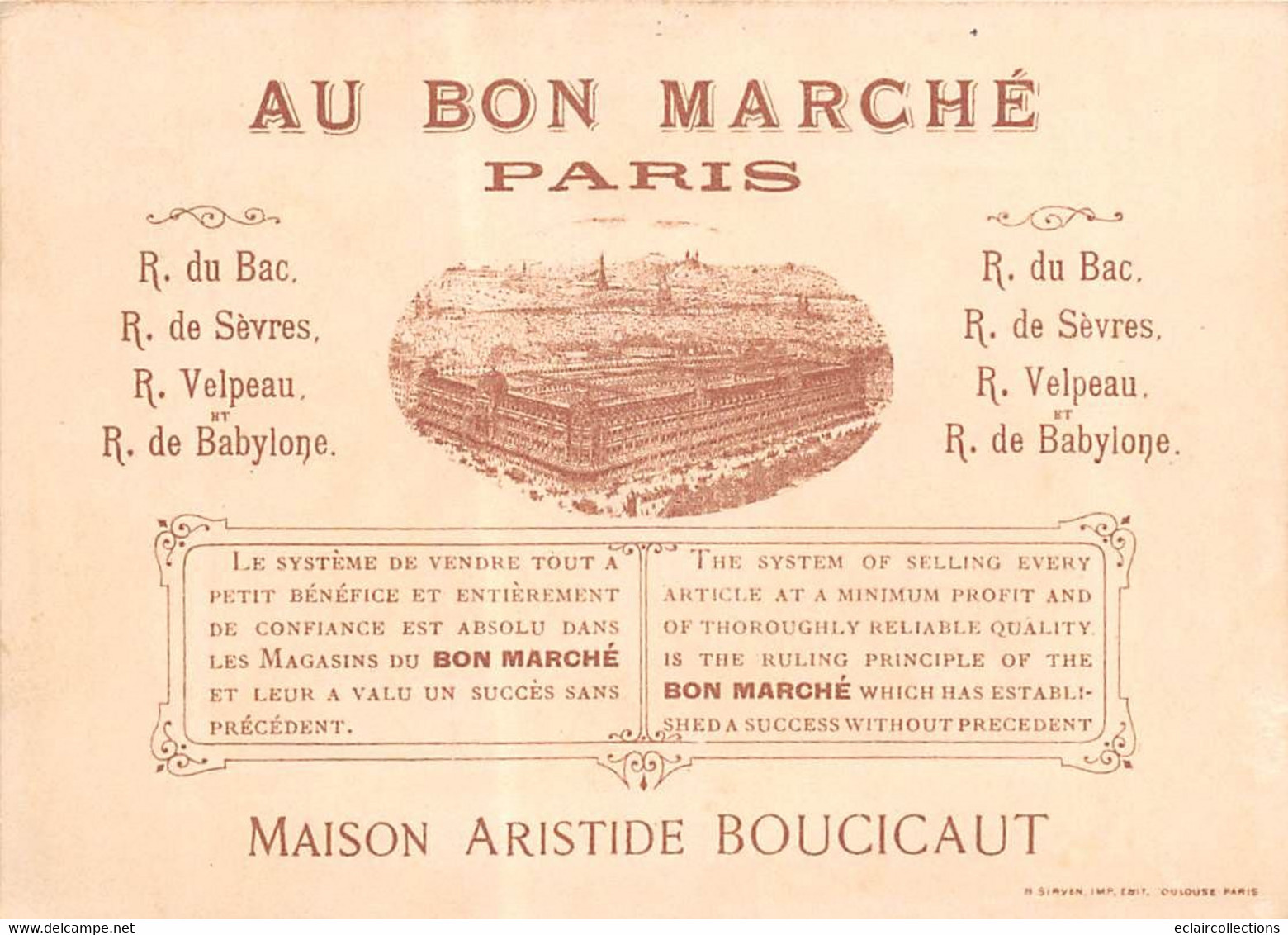 Image; 14 X 10 Cm      Publicité  Au Bon Marché   Brennus Malheur Aux Vaincus. Balance Romaine   (voir Scan) - Andere & Zonder Classificatie