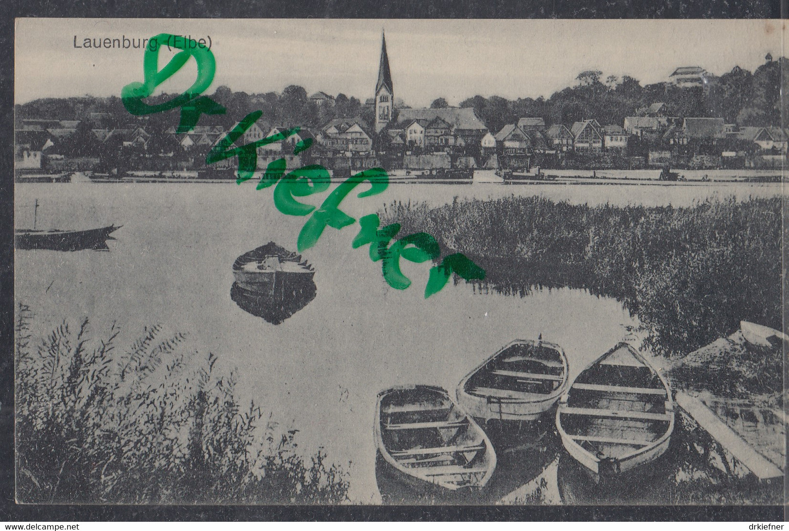 LAUENBURG, Boote Vor Stadtsilhouette, Um 1910 - Lauenburg