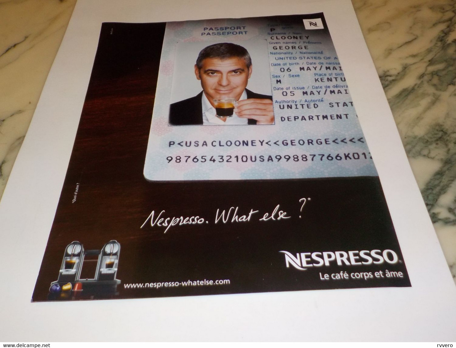 PUBLICITE GEORGE CLOONEY CAFE NESPRESSO 2009 - Posters