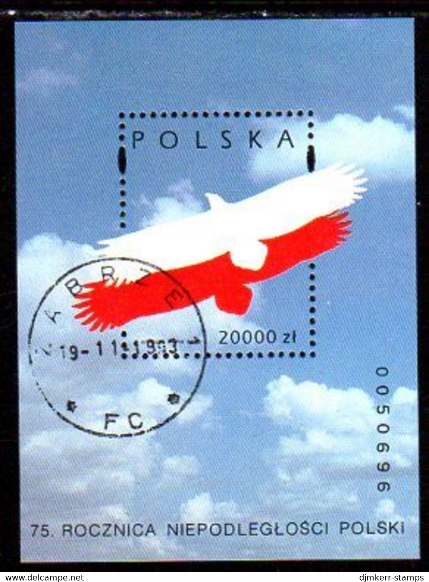 POLAND 1993 Republic Anniversary Block Used  Michel Block 124 - Used Stamps