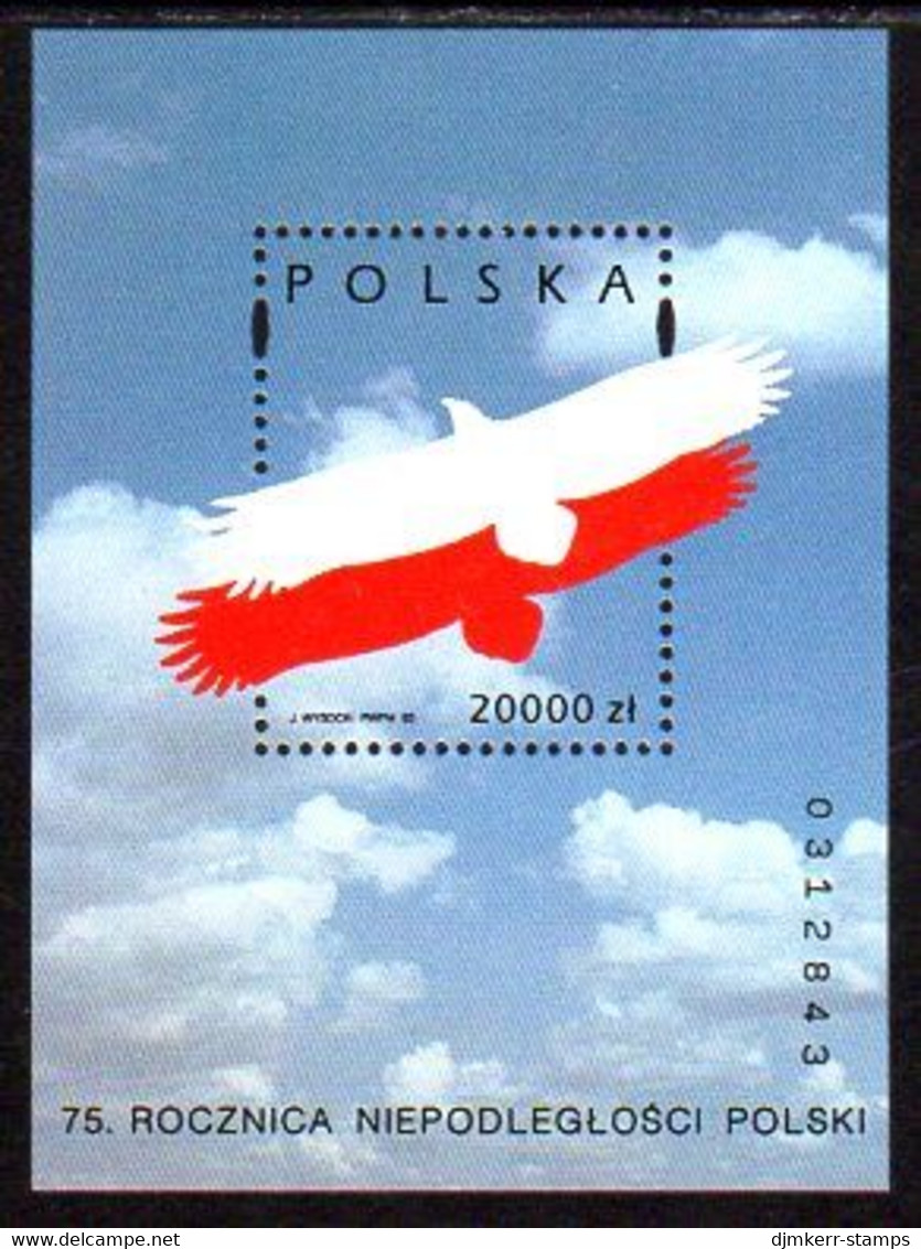 POLAND 1993 Republic Anniversary Block MNH / **  Michel Block 124 - Neufs
