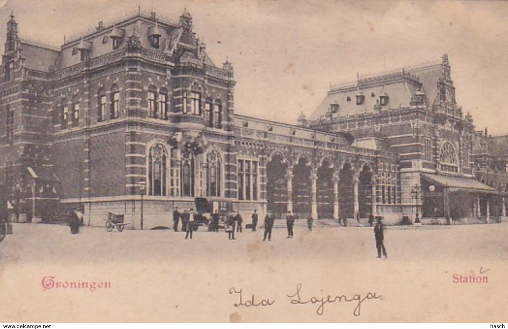 2747	150	Groningen, Station (poststempel 1899)(zie Hoeken) - Groningen