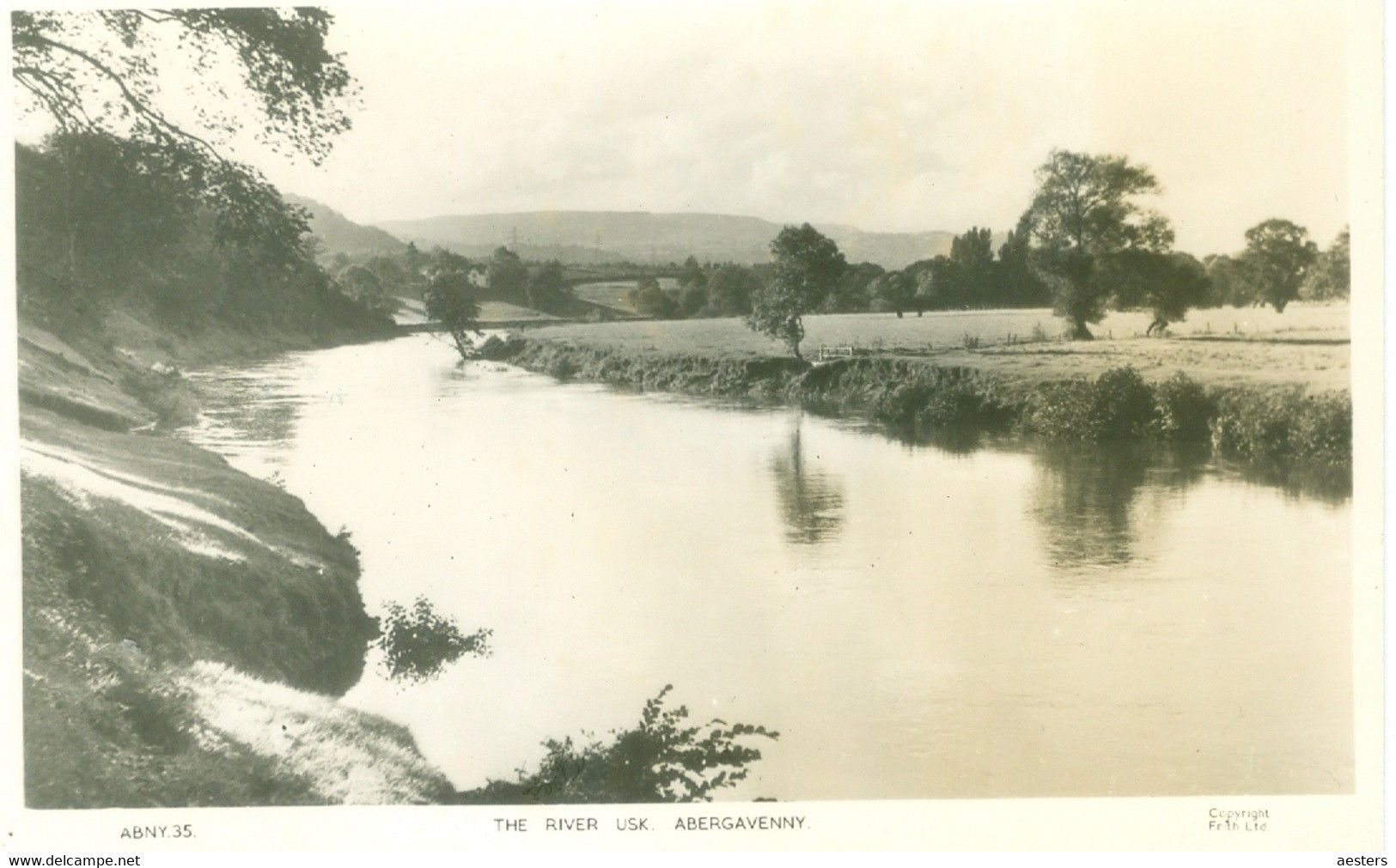 Abergavenny; The River Usk - Not Circulated. (Frith & Co. - Reigate) - Monmouthshire