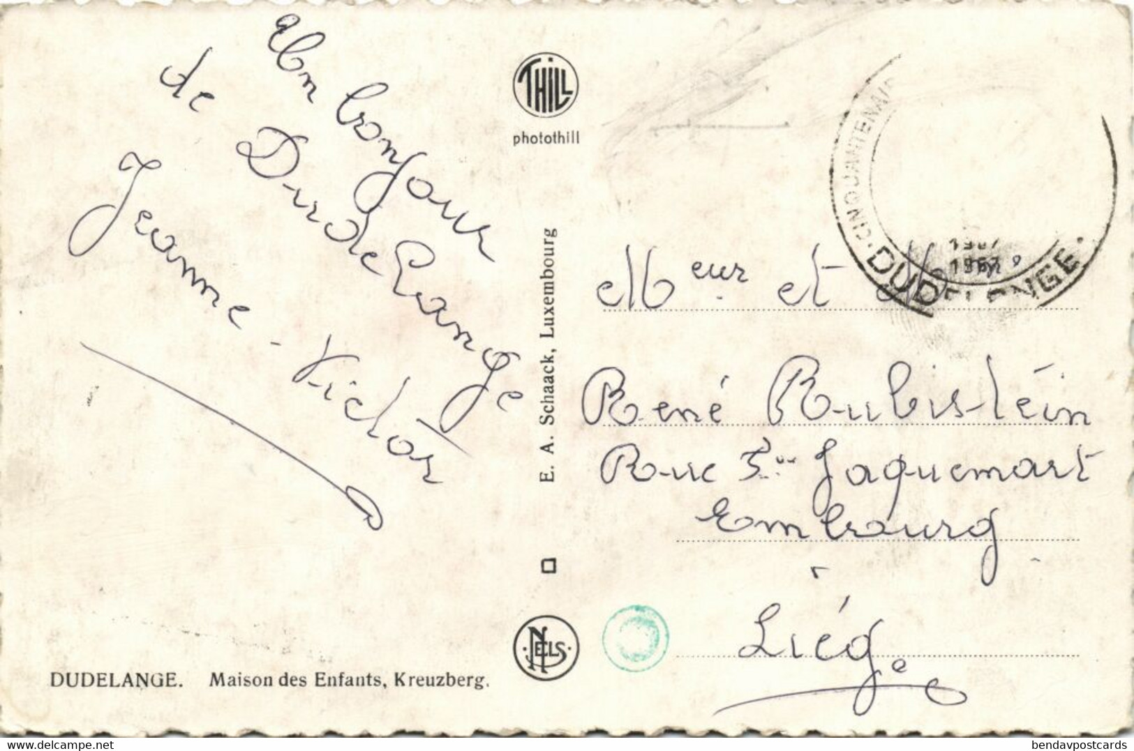 Luxemburg, DUDELANGE, Maison Des Enfants, Kreuzberg (1957) Postcard - Dudelange