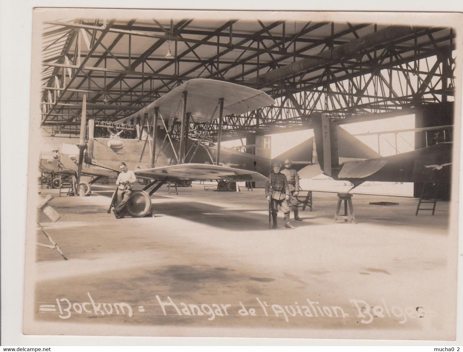 KREFELD - BOCKUM - HANGAR DE L'AVIATION BELGE - PHOTO 115 X 85 - Otros & Sin Clasificación