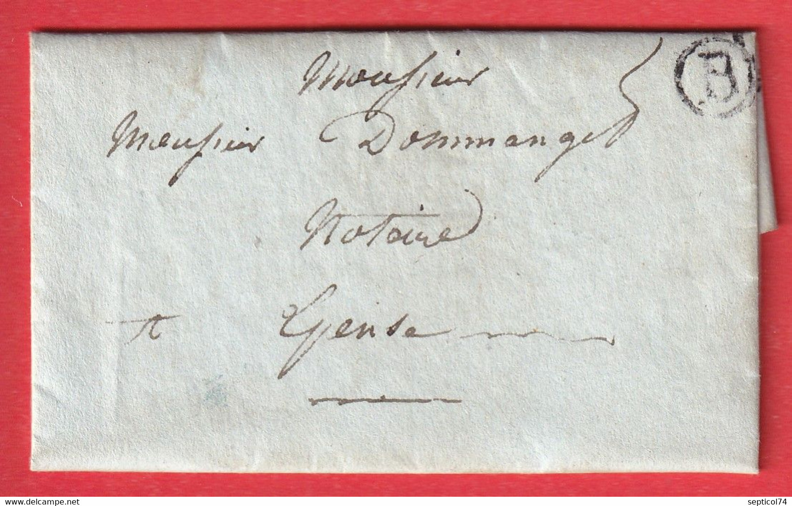 BOITE RURALE SEULE B HERPONT MARNE POUR EPENSE 1838 - 1801-1848: Précurseurs XIX