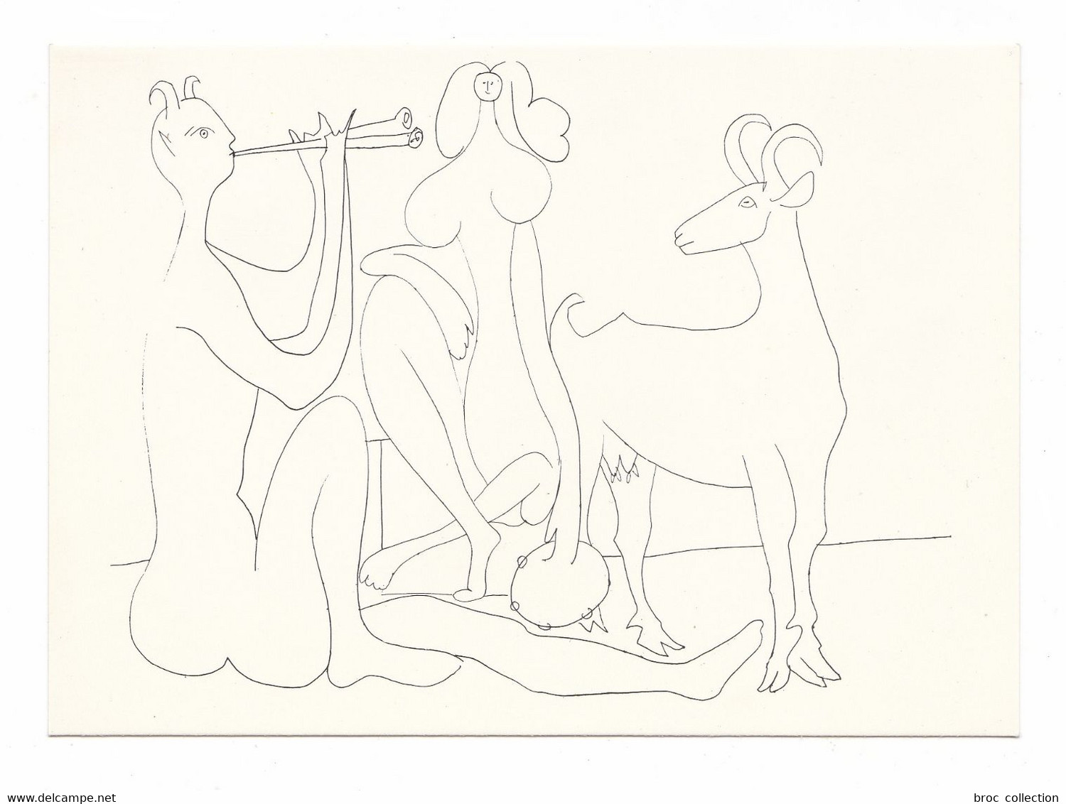 Pablo Picasso, Faune Assis De Profil Jouant De La Diaule..., 1946, Musée Picasso, Antibes - Picasso