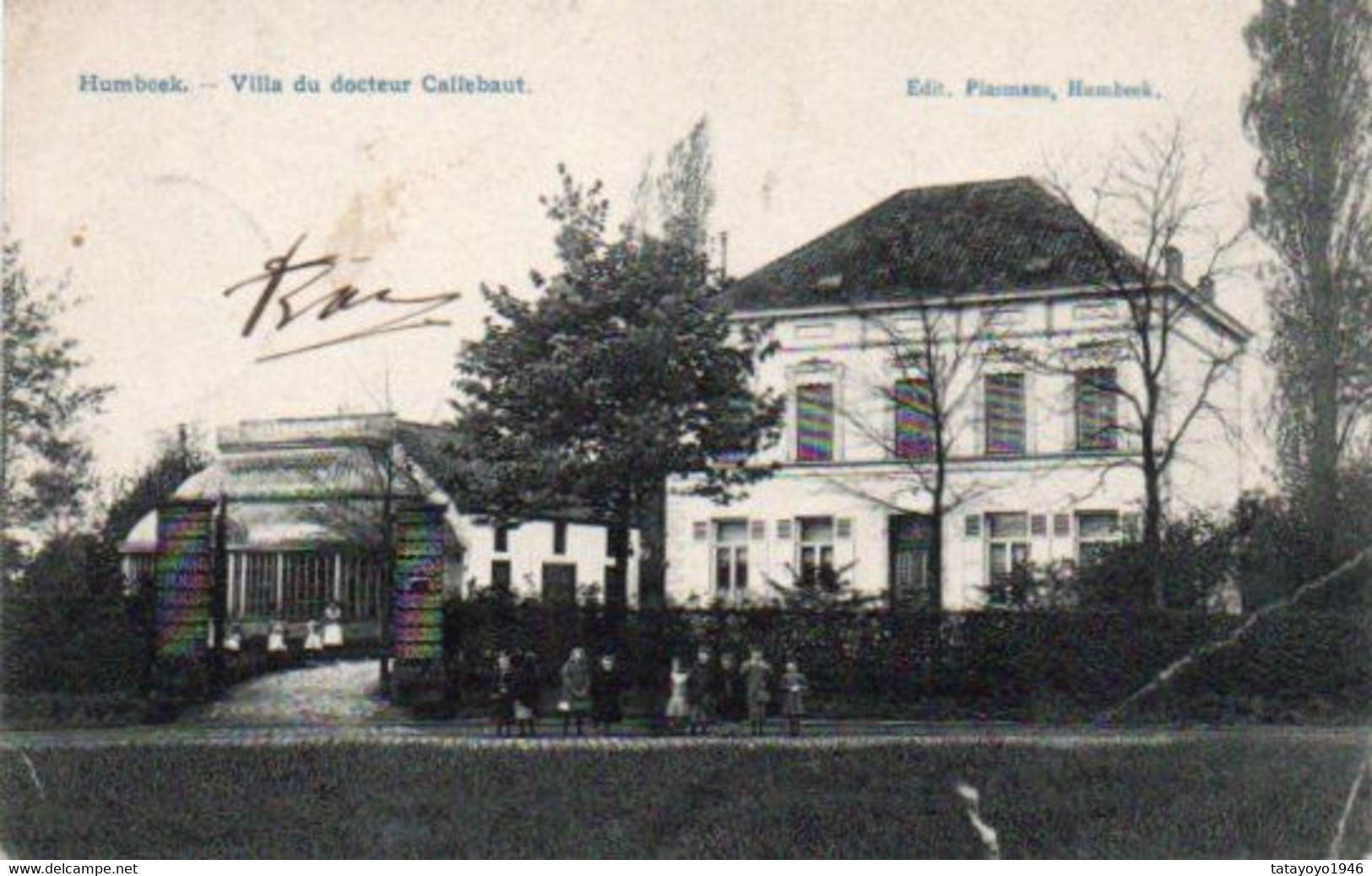 Humbeek  Villa Du Docteur  Callebaut Animée Cachet Relais Voyagé En 1907 - Grimbergen