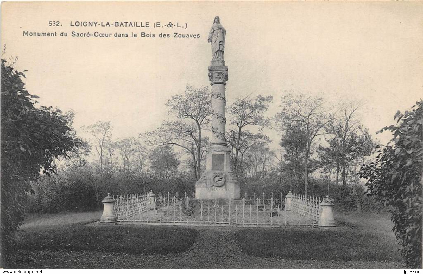 EURE ET LOIR  28  LOIGNY LA BATAILLE - MONUMENT DU SACRE COEUR DANS LE BOIS DES ZOUAVES - Loigny