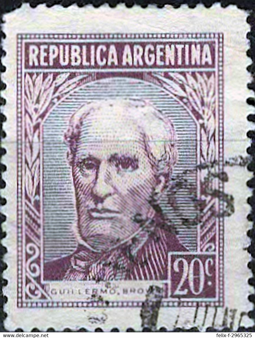 3806 Mi.Nr.648 Argentinien (1956) Guillermo Brown (1777~1857) Gestempelt - Gebruikt