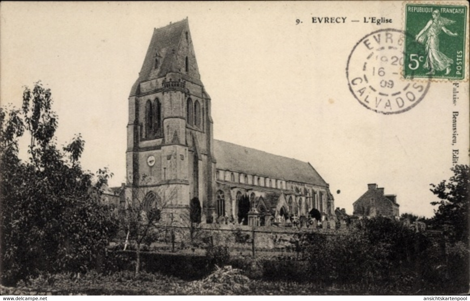 CPA Évrecy Calvados, L'Eglise - Other & Unclassified