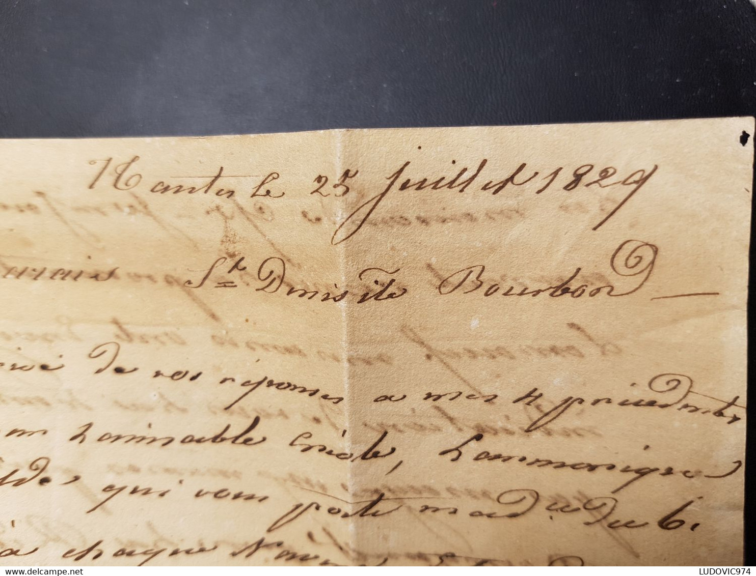 FRANCE REUNION Lettre De Nantes Pour St-Denis - 25 Juil 1829 - Marque De Port Payé P42P Nantes - Cartas & Documentos