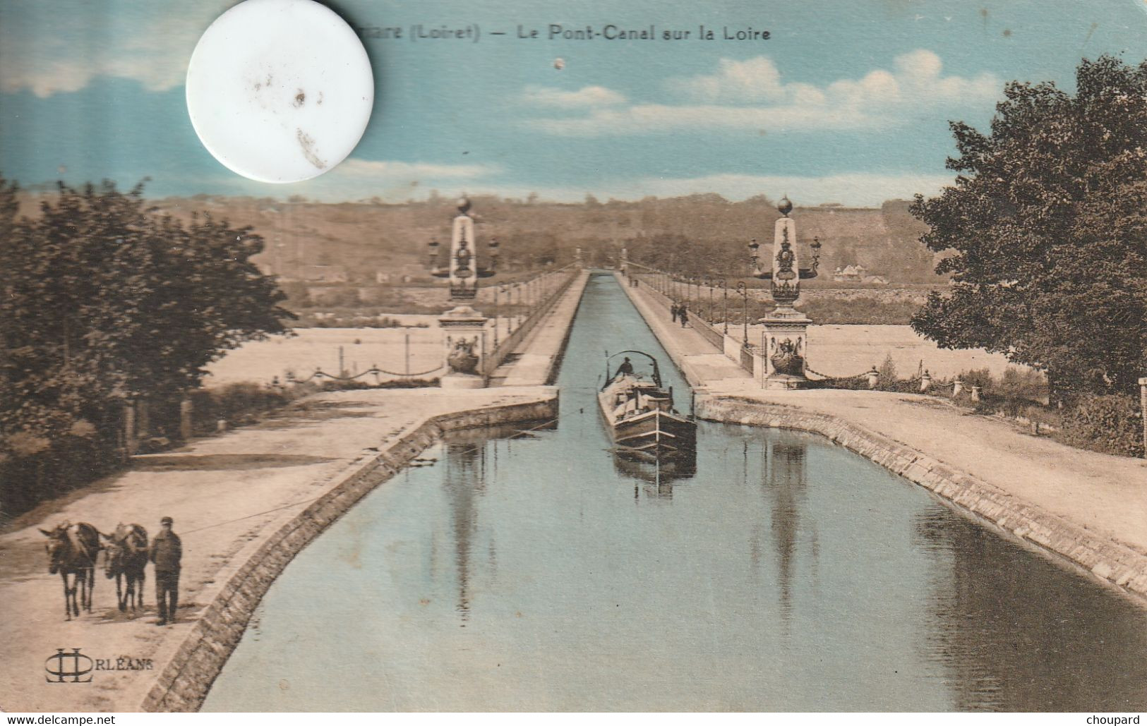 45 - Carte Postale Ancienne De  BRIARE  Le Pont Canal Sur La Loire - Briare