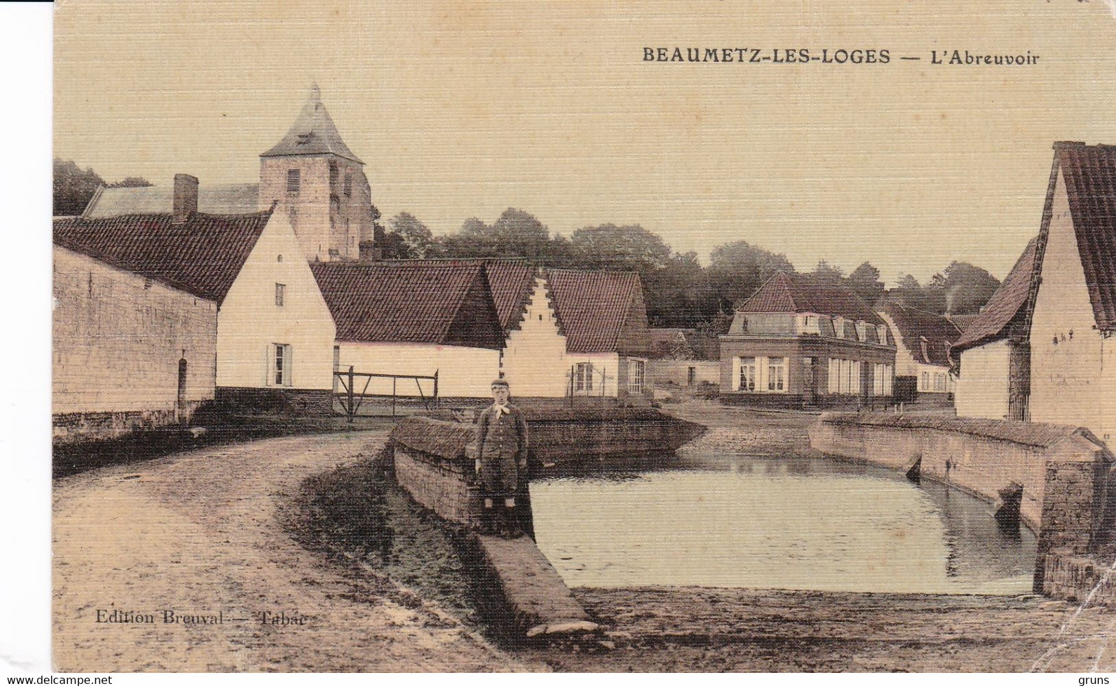 Beaumetz Les Loges L'abreuvoir, Toilée Et Couleur, Rare - Altri & Non Classificati