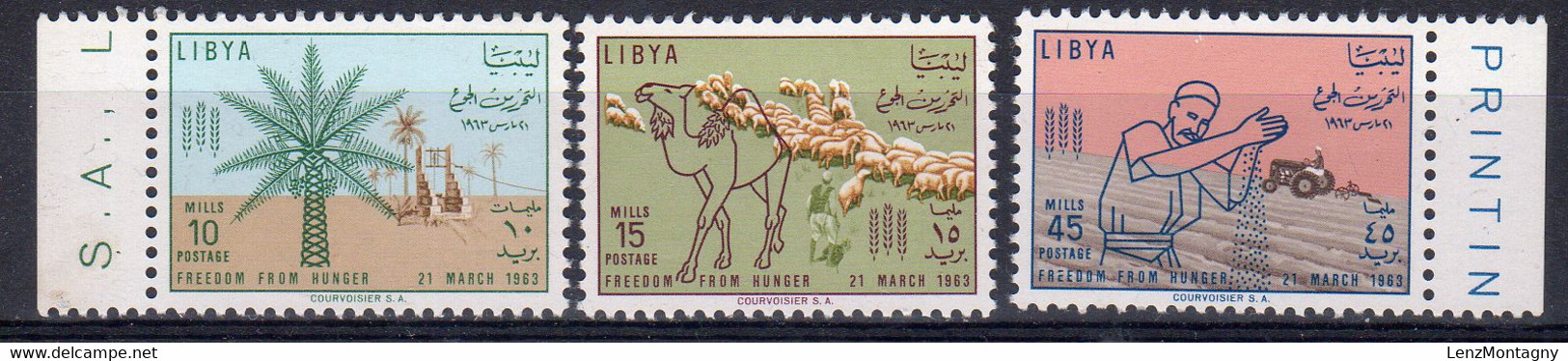 1983, Libya - Libye - Campagne Mondiale Contre La Faim, Y&T 222 - 224, Neuf **, Lot 40832 - Libya