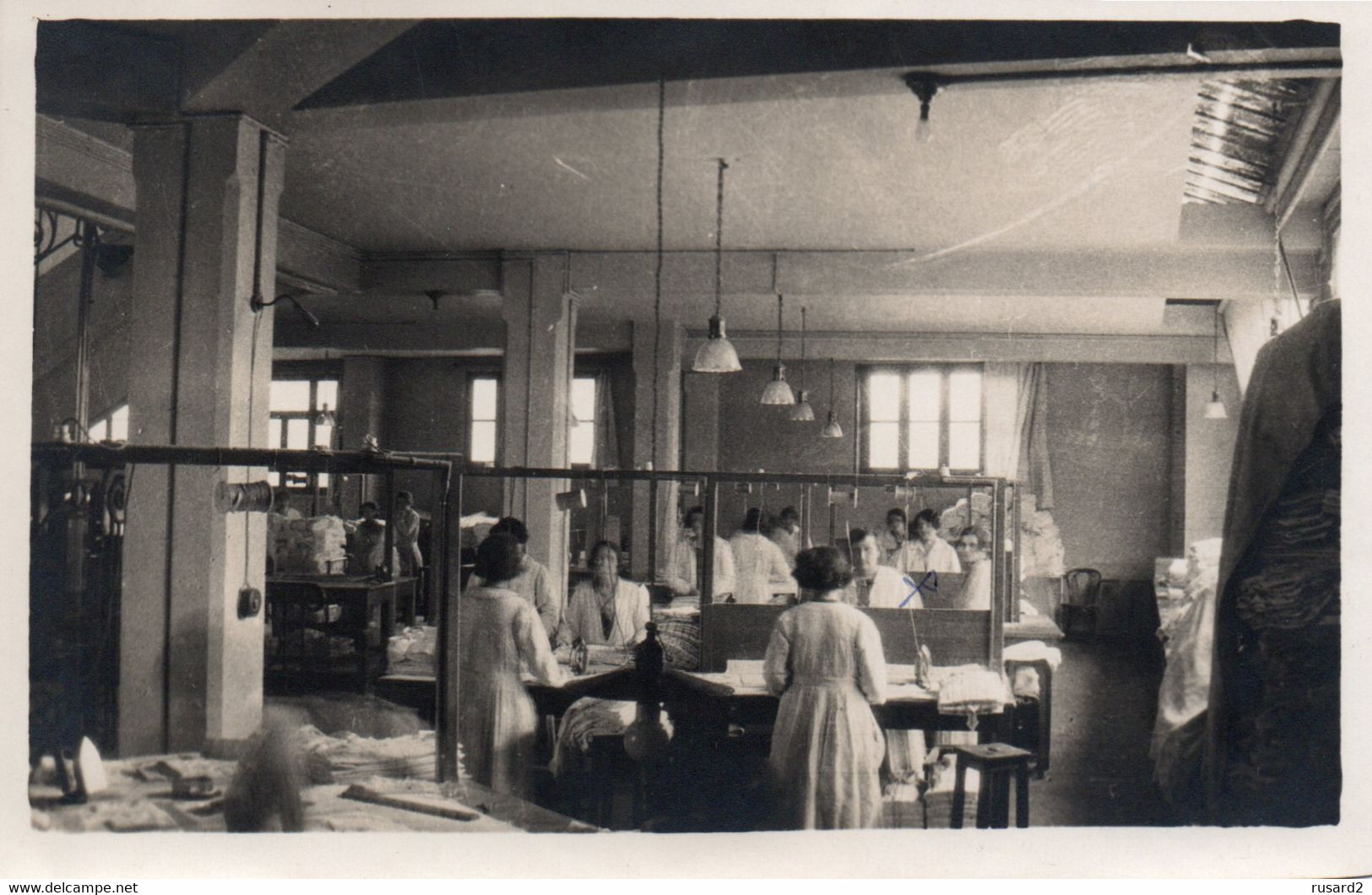 Métier-Photo Noir Et Blanc -Atelier De Repassage D'une  Blanchisserie 1928-Femmes Au Travail - Berufe