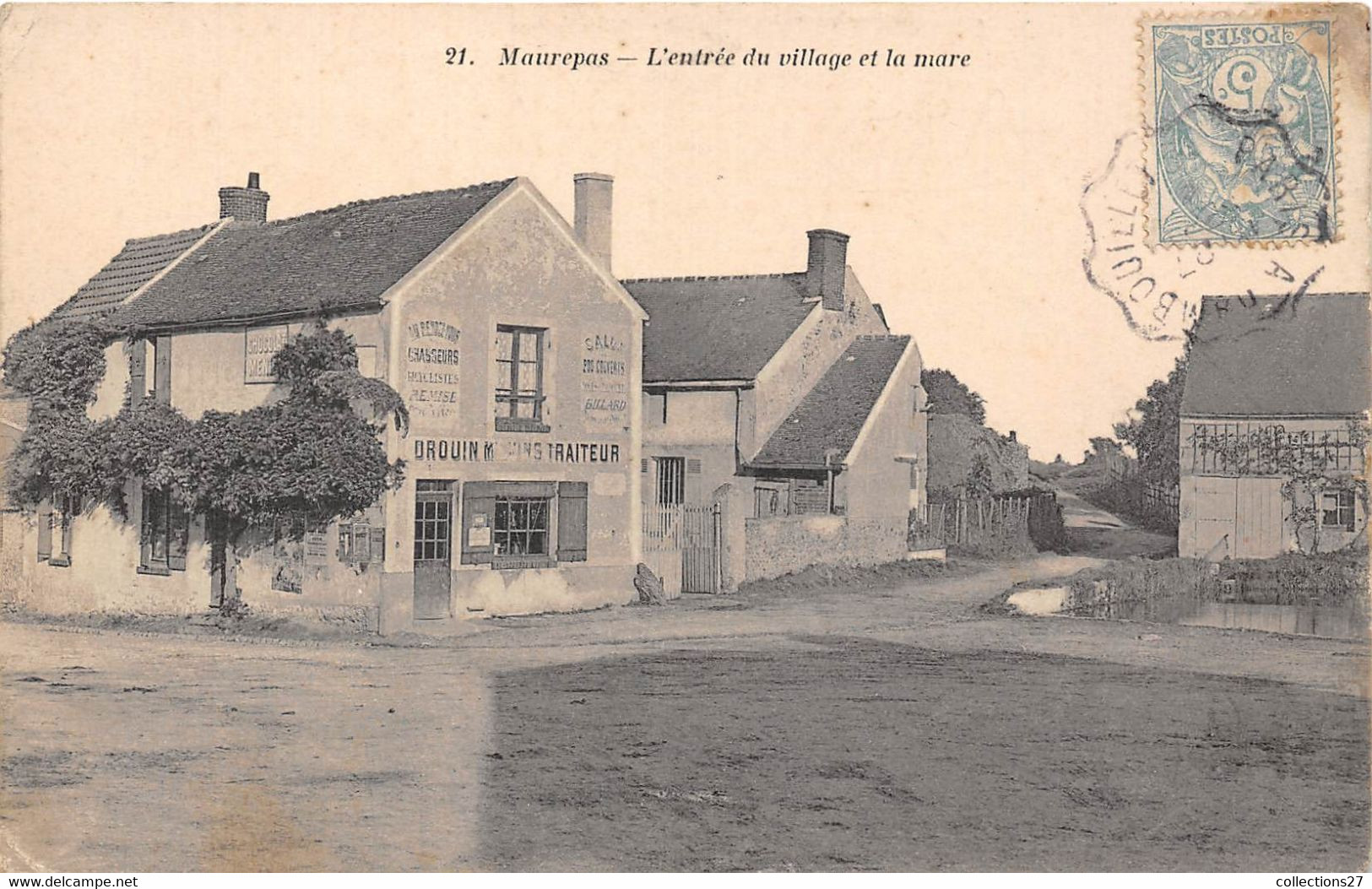 78-MAUREPAS- L'ENTREE DU VILLAGE ET LA MARE - Maurepas