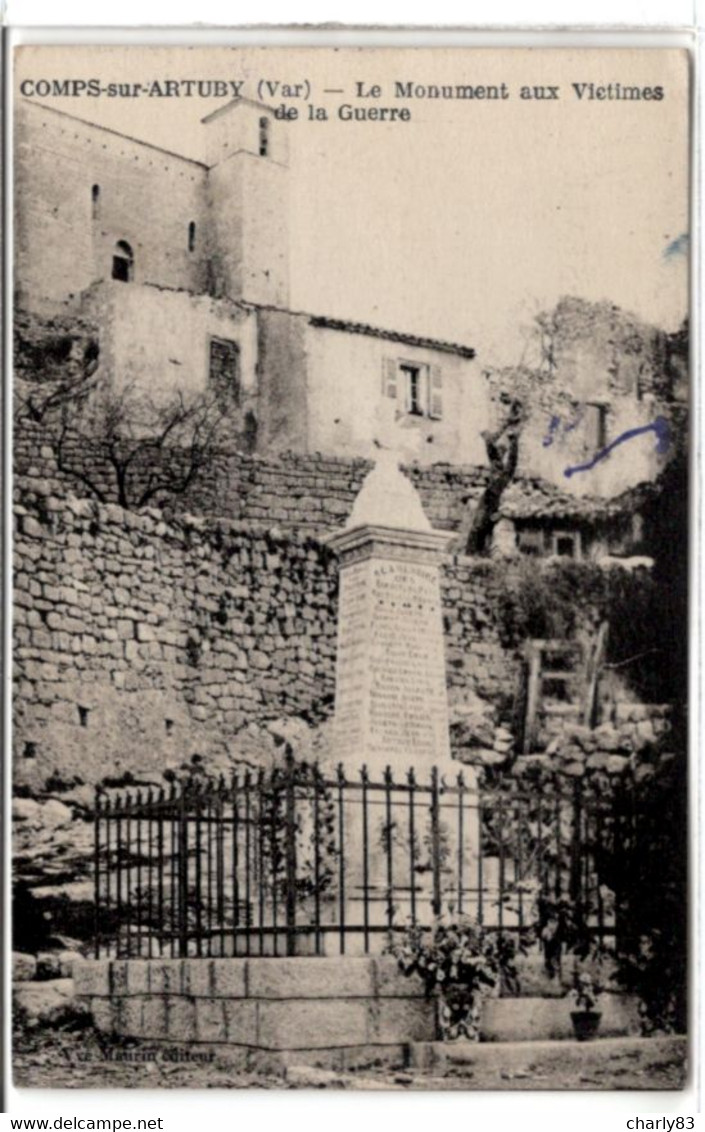 83- COMPS-SUR-ARTUBY  - MONUMENT  AUX  MORTS  N2835 - Comps-sur-Artuby