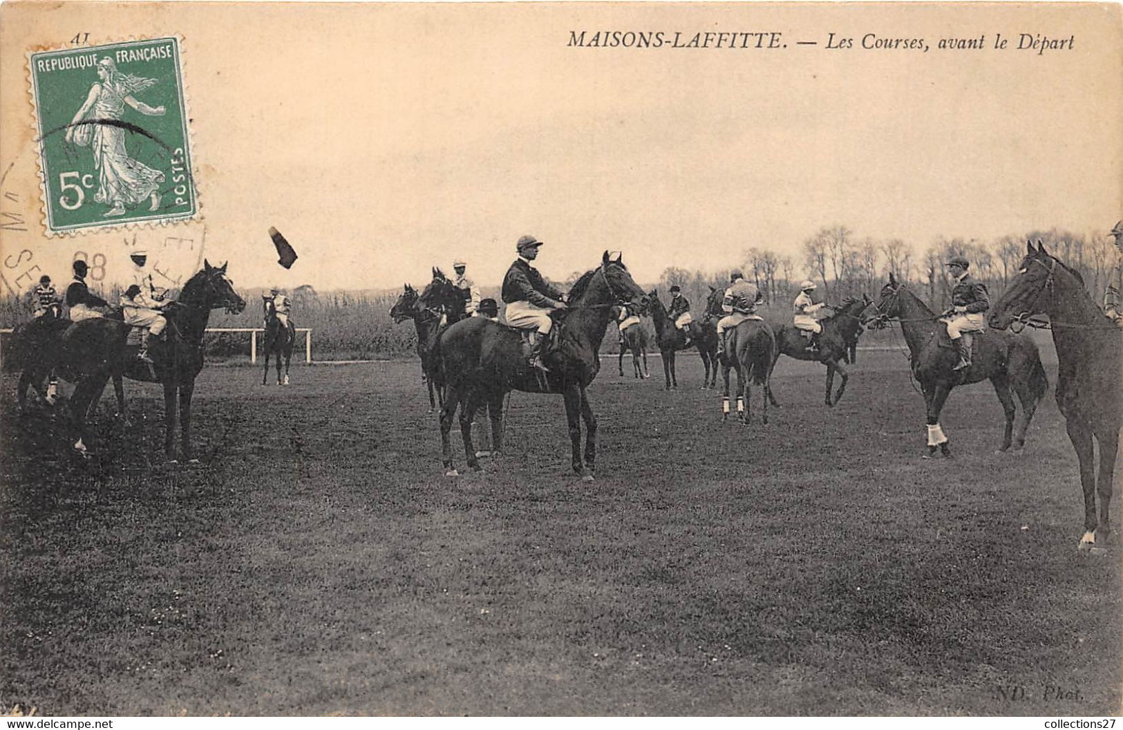 78-MAISONS-LAFFITTE- LES COURSES AVANT LE DEPART - Maisons-Laffitte