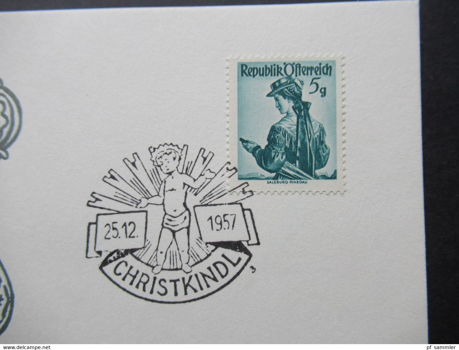 Österreich Christkindl 1954 - 1960 auch verschiedene Stempel u. Leitzettel und bessere Verwendungen insgesamt 30 Belege