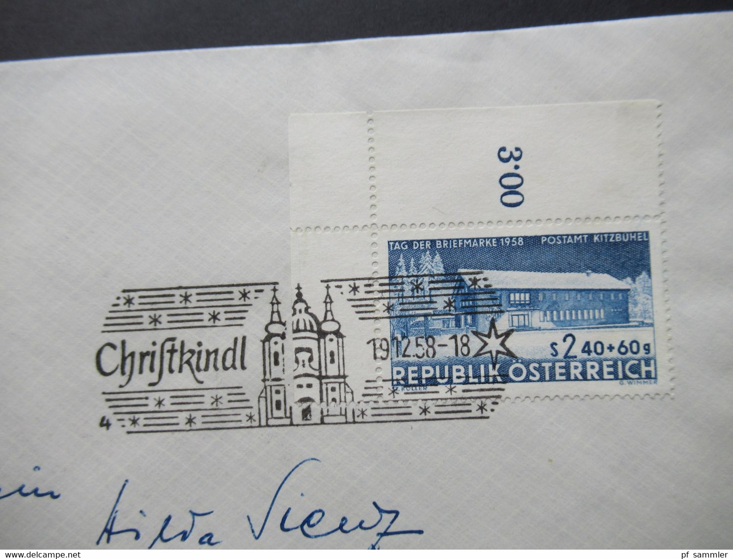 Österreich Christkindl 1954 - 1960 auch verschiedene Stempel u. Leitzettel und bessere Verwendungen insgesamt 30 Belege