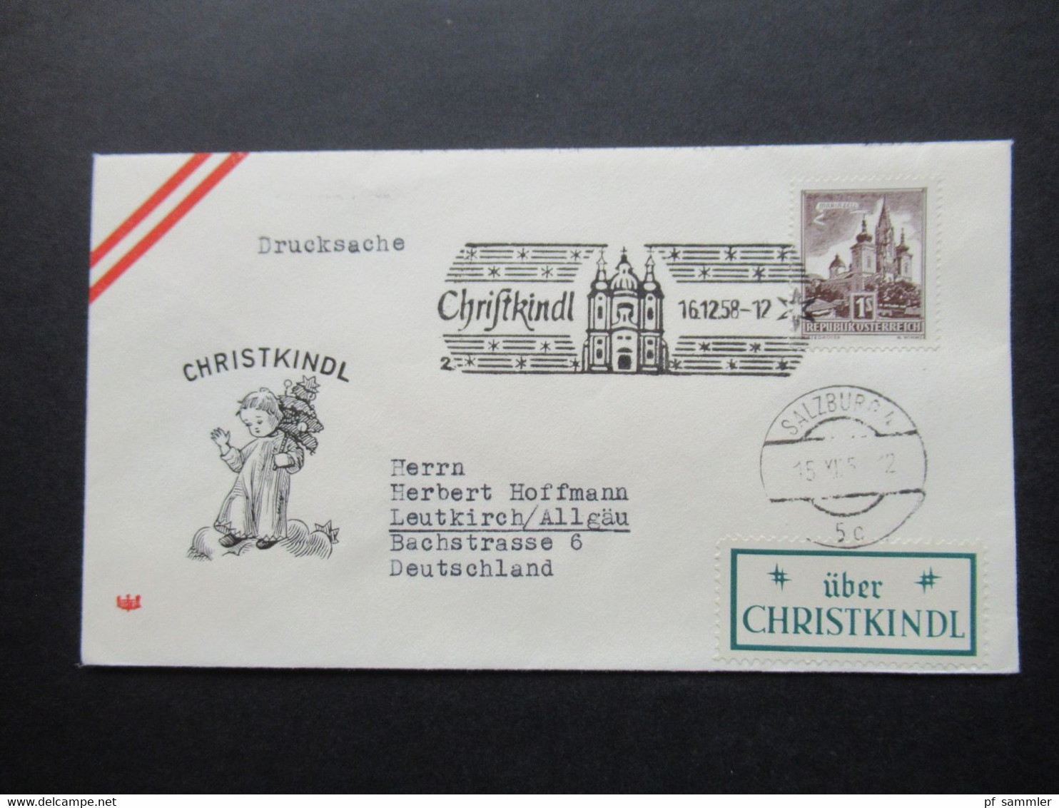 Österreich Christkindl 1954 - 1960 auch verschiedene Stempel u. Leitzettel und bessere Verwendungen insgesamt 30 Belege
