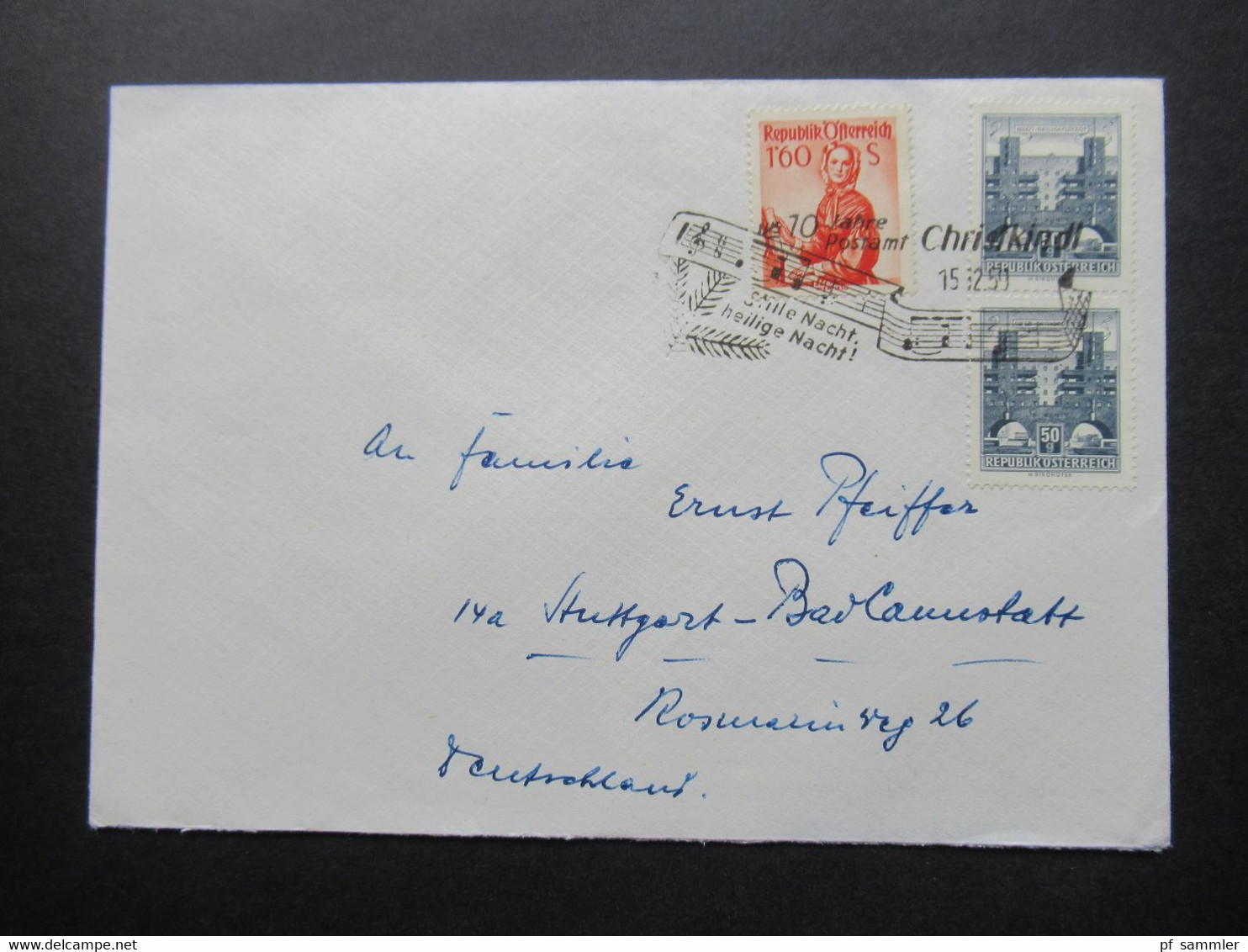 Österreich Christkindl 1954 - 1960 auch verschiedene Stempel u. Leitzettel und bessere Verwendungen insgesamt 30 Belege