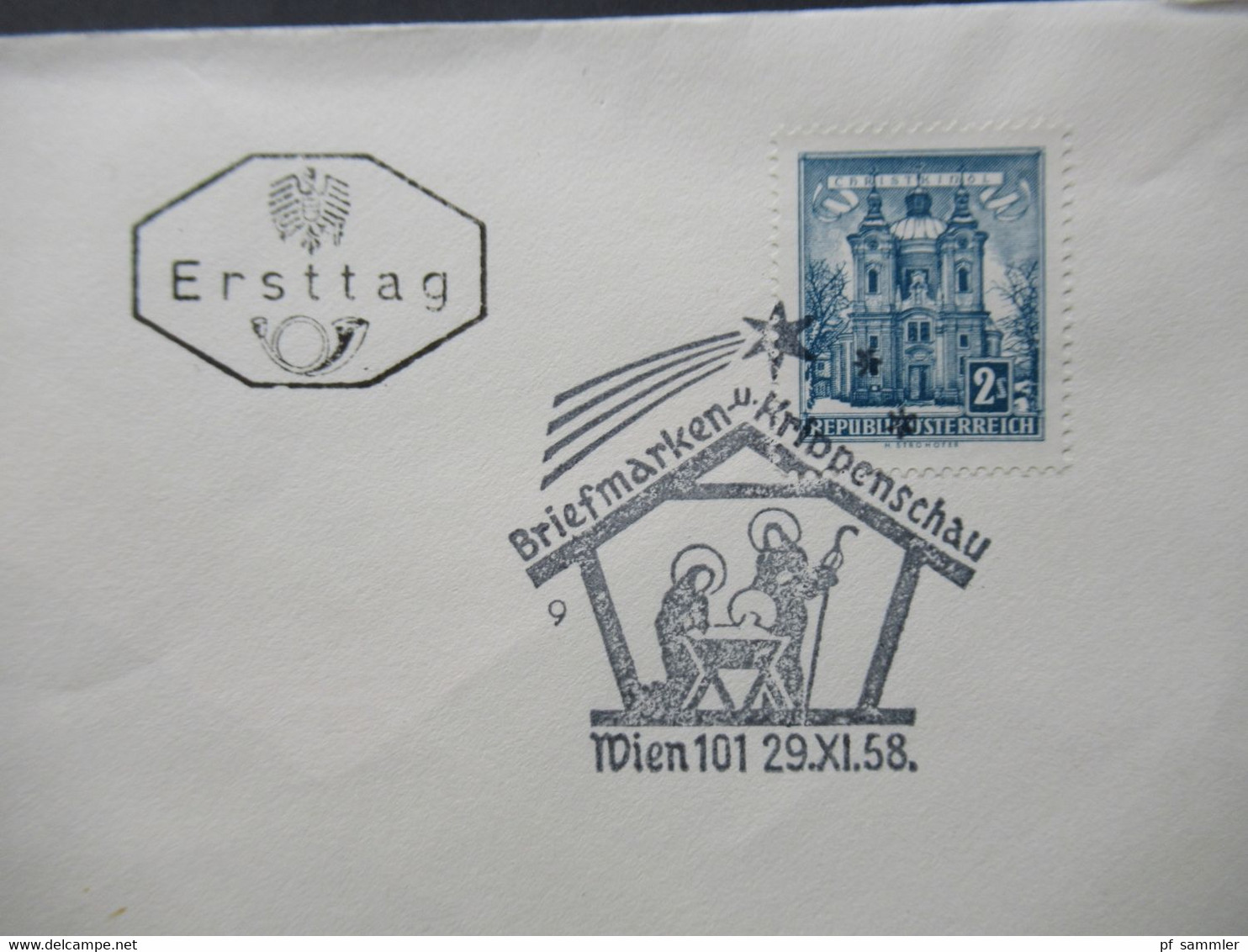 Österreich Christkindl 1954 - 1960 auch verschiedene Stempel u. Leitzettel und bessere Verwendungen insgesamt 30 Belege