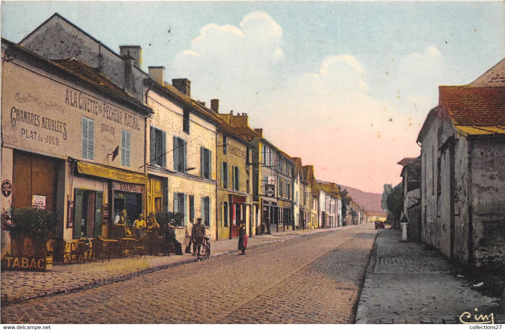 78-VAUX- LE TABAC ET LA GRANDE RUE - Vaux De Cernay