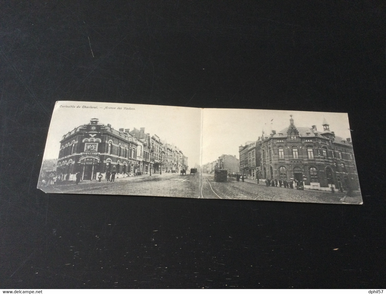 CP Ancienne Double De Charleroi : Avenue Des Viaducs émise Par Le Café Du Cheval Arabe - Charleroi