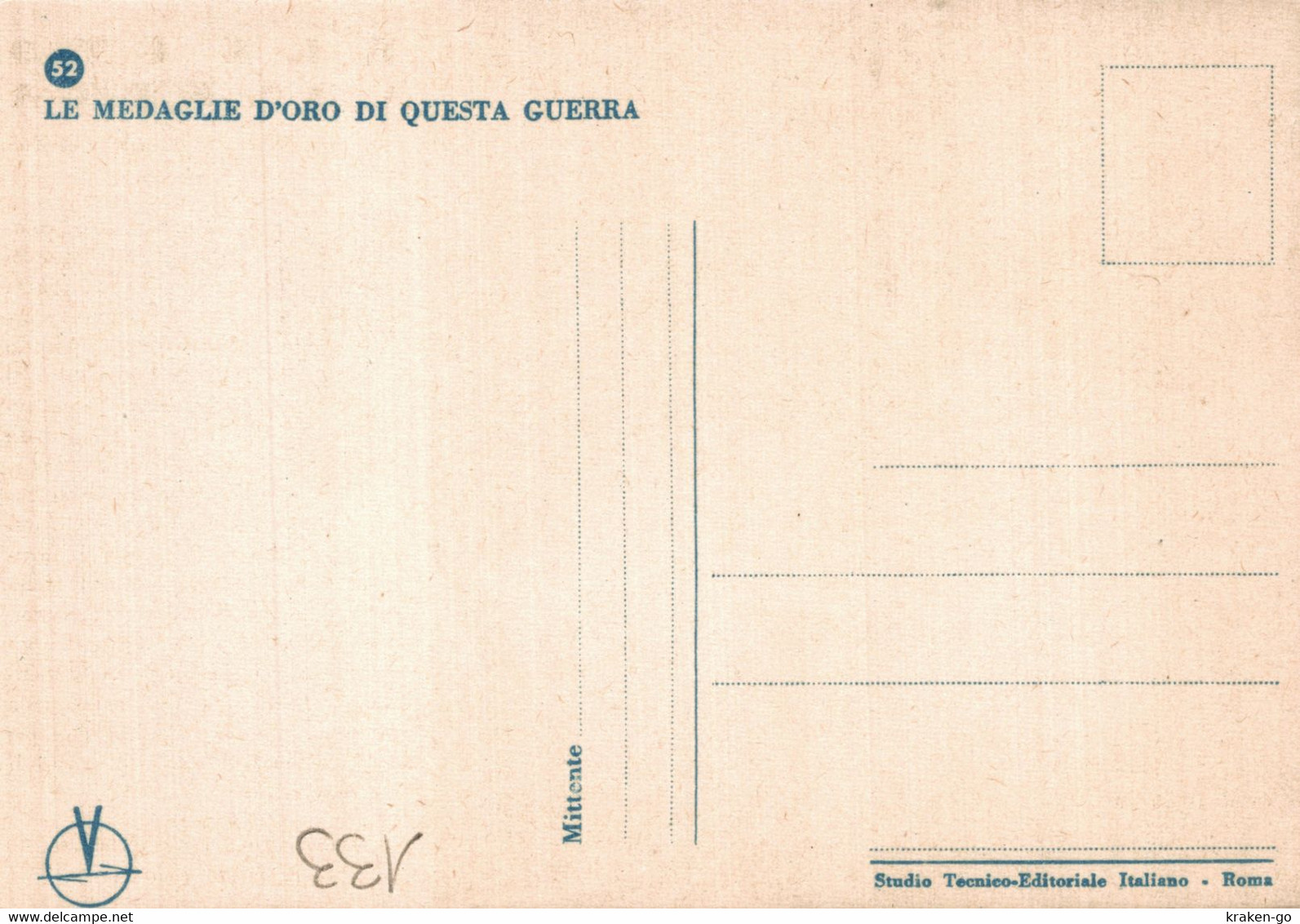 CPA - WW2 WWII Propaganda - MEDAGLIA D'ORO (52) - 64° Battaglione Coloniale - Renato Coletta Da Barletta - NV - WN133 - War 1939-45