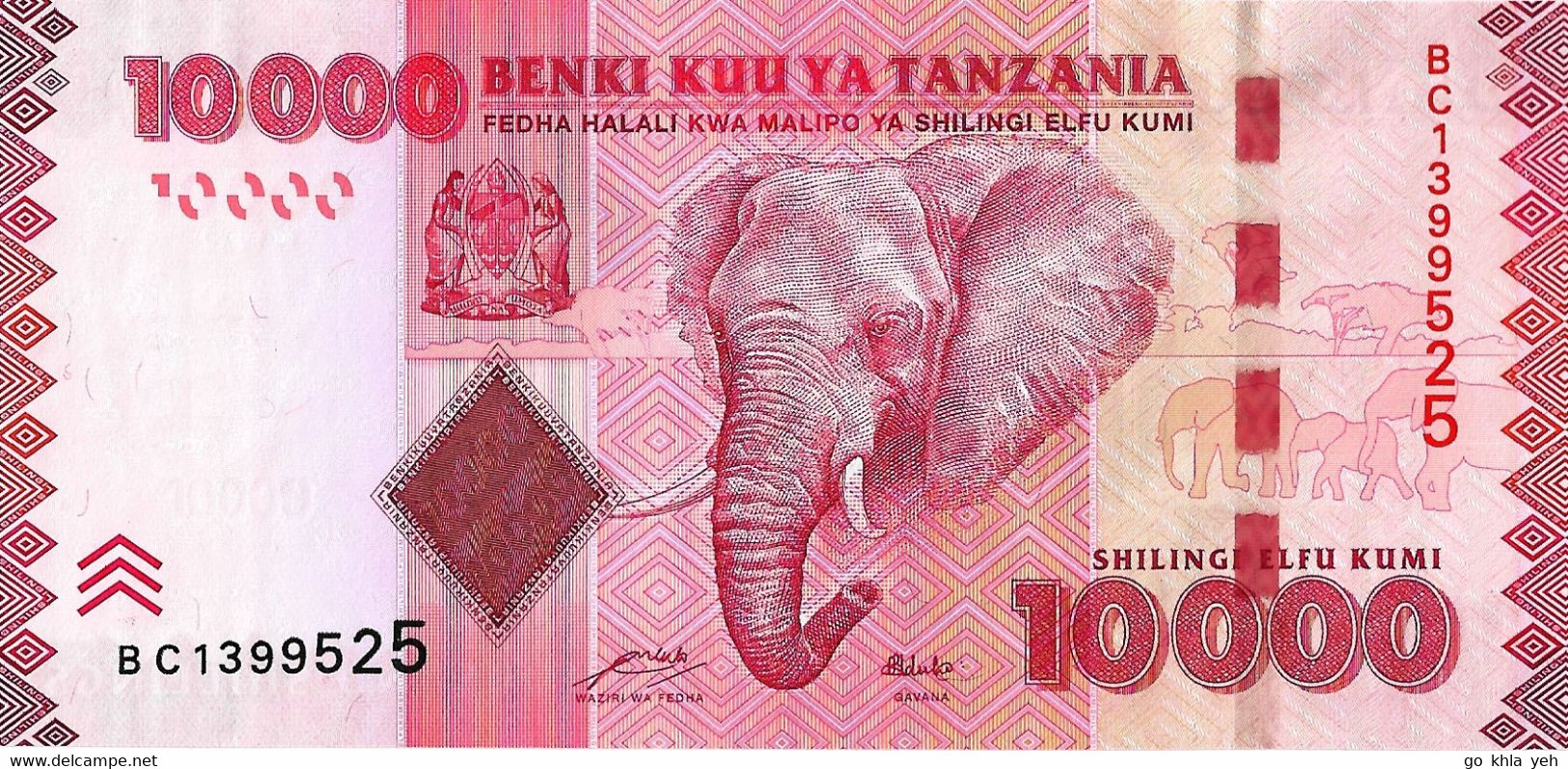 TANZANIE 2010 10000 Shilingi - P.044a  Neuf UNC - Tansania
