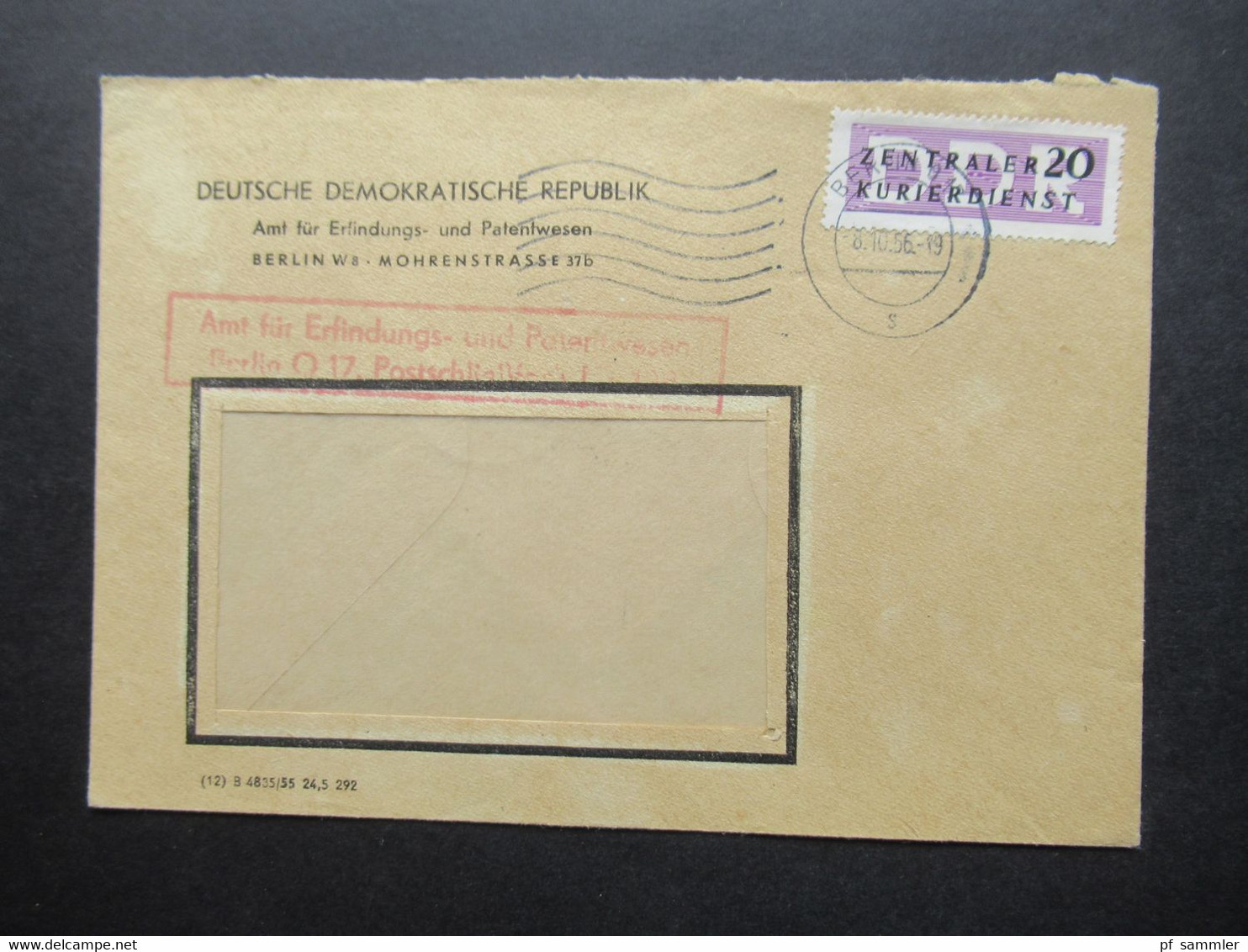 DDR 1956 / 57 Dienstmarken ZKD mit / ohne Aufdruck und ZKD Belege / Behördenpost 60 / 70er Jahre insg. 115 Belege