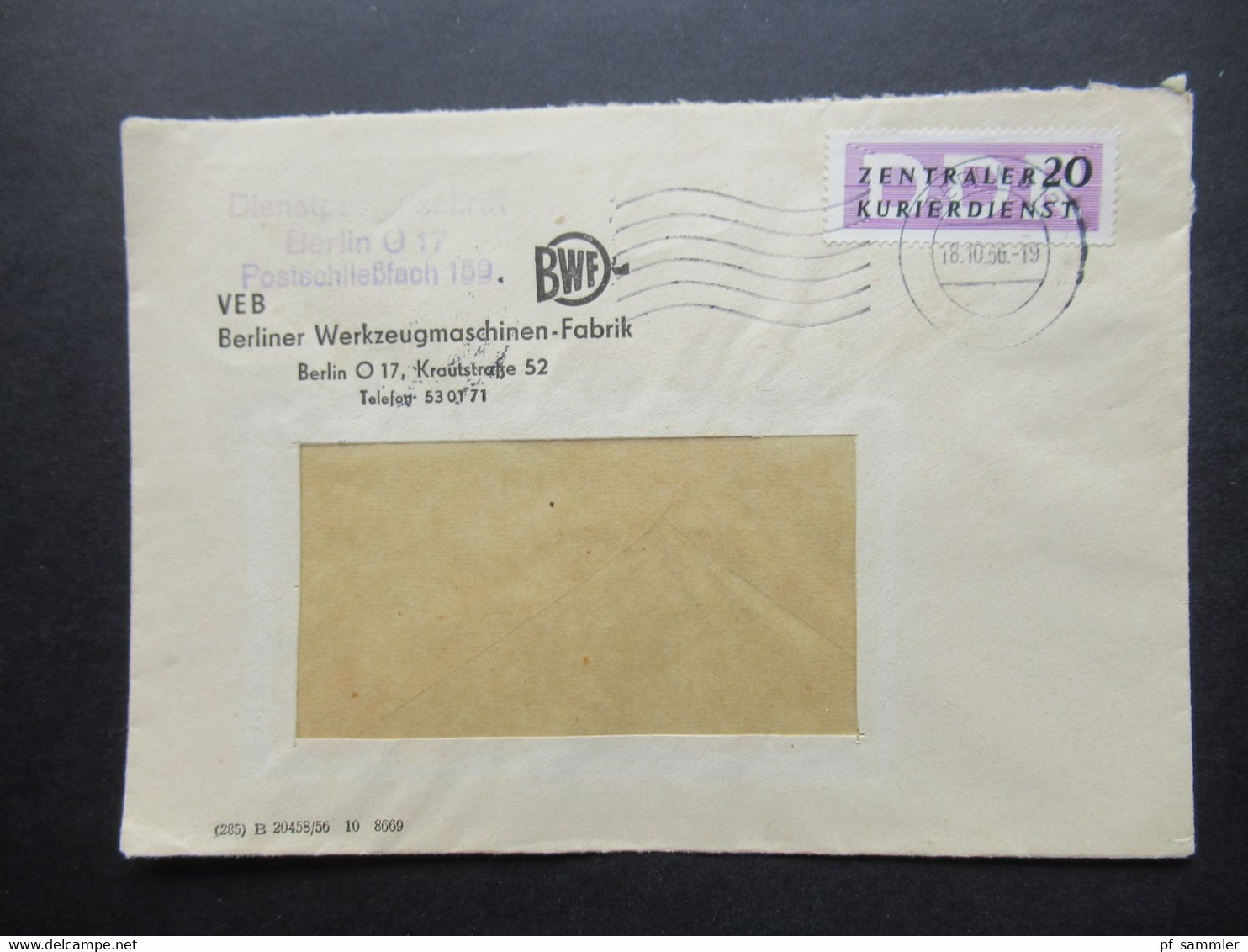 DDR 1956 / 57 Dienstmarken ZKD mit / ohne Aufdruck und ZKD Belege / Behördenpost 60 / 70er Jahre insg. 115 Belege