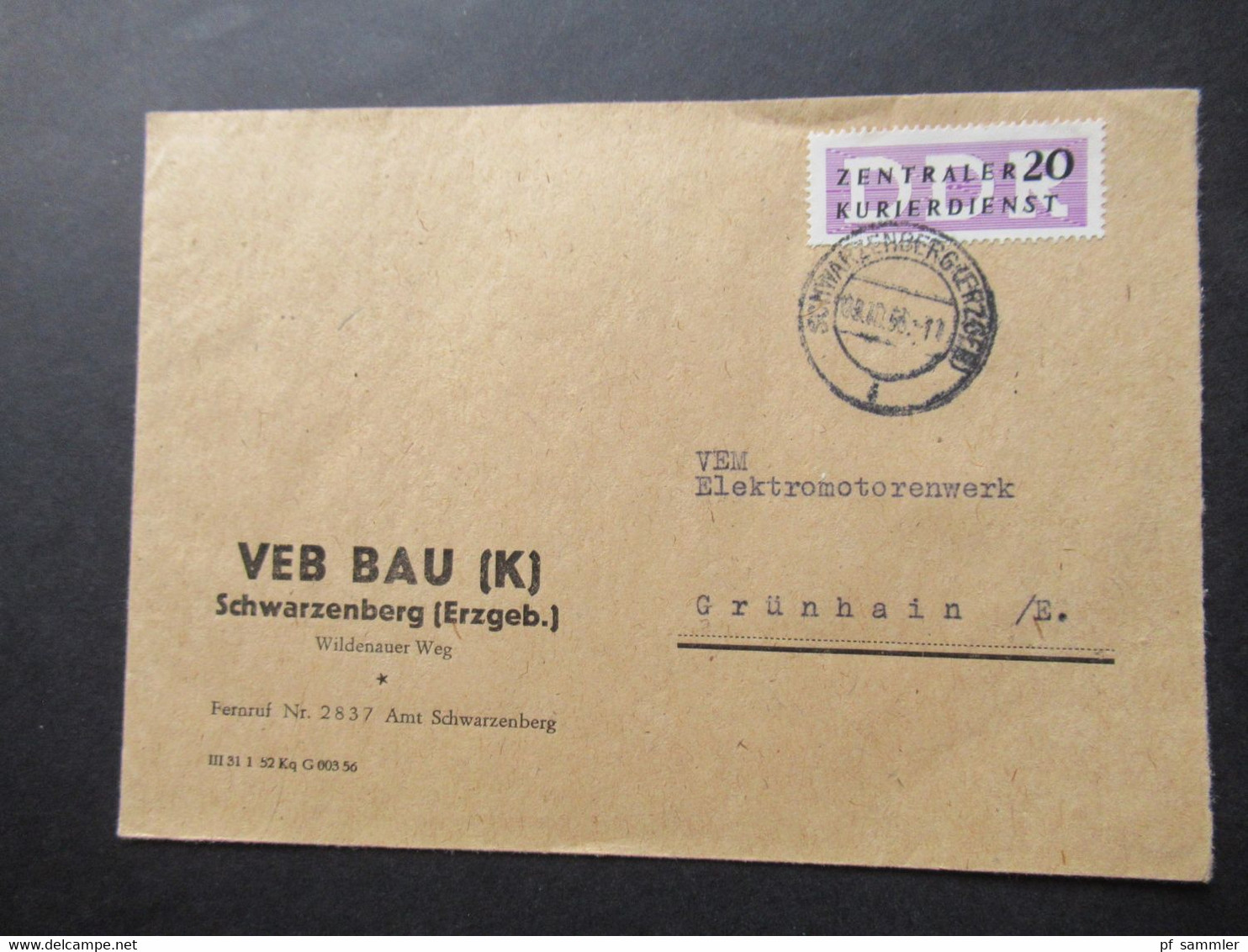 DDR 1956 / 57 Dienstmarken ZKD mit / ohne Aufdruck und ZKD Belege / Behördenpost 60 / 70er Jahre insg. 115 Belege