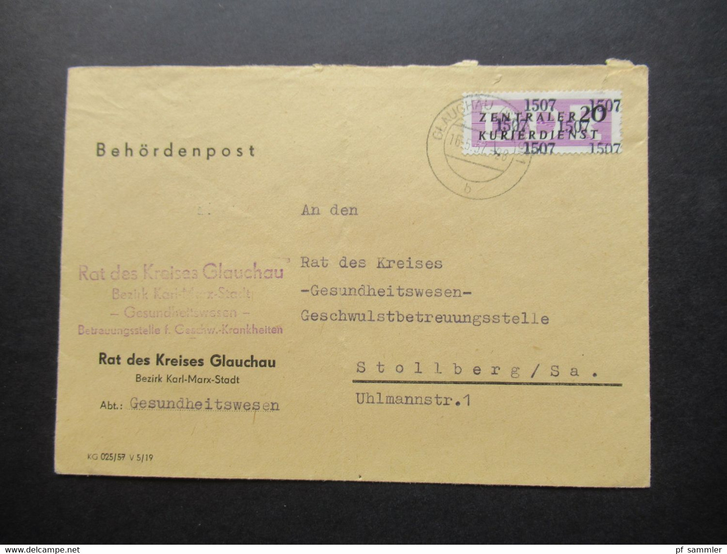 DDR 1956 / 57 Dienstmarken ZKD mit / ohne Aufdruck und ZKD Belege / Behördenpost 60 / 70er Jahre insg. 115 Belege