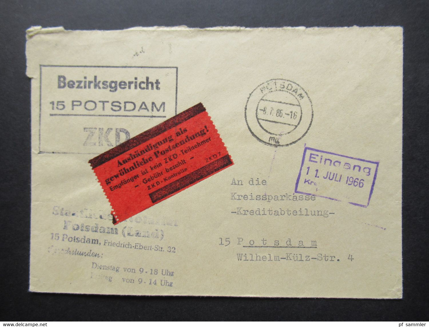 DDR 1956 / 57 Dienstmarken ZKD mit / ohne Aufdruck und ZKD Belege / Behördenpost 60 / 70er Jahre insg. 115 Belege