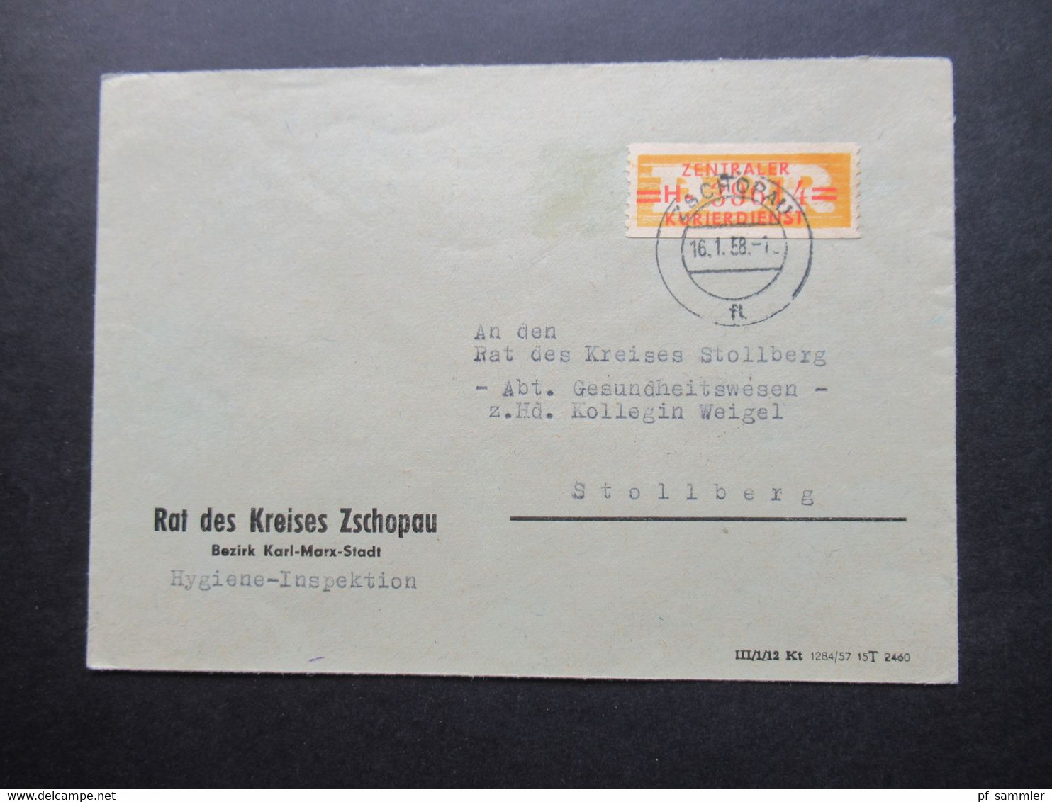 DDR 1956 / 57 Dienstmarken ZKD mit / ohne Aufdruck und ZKD Belege / Behördenpost 60 / 70er Jahre insg. 115 Belege