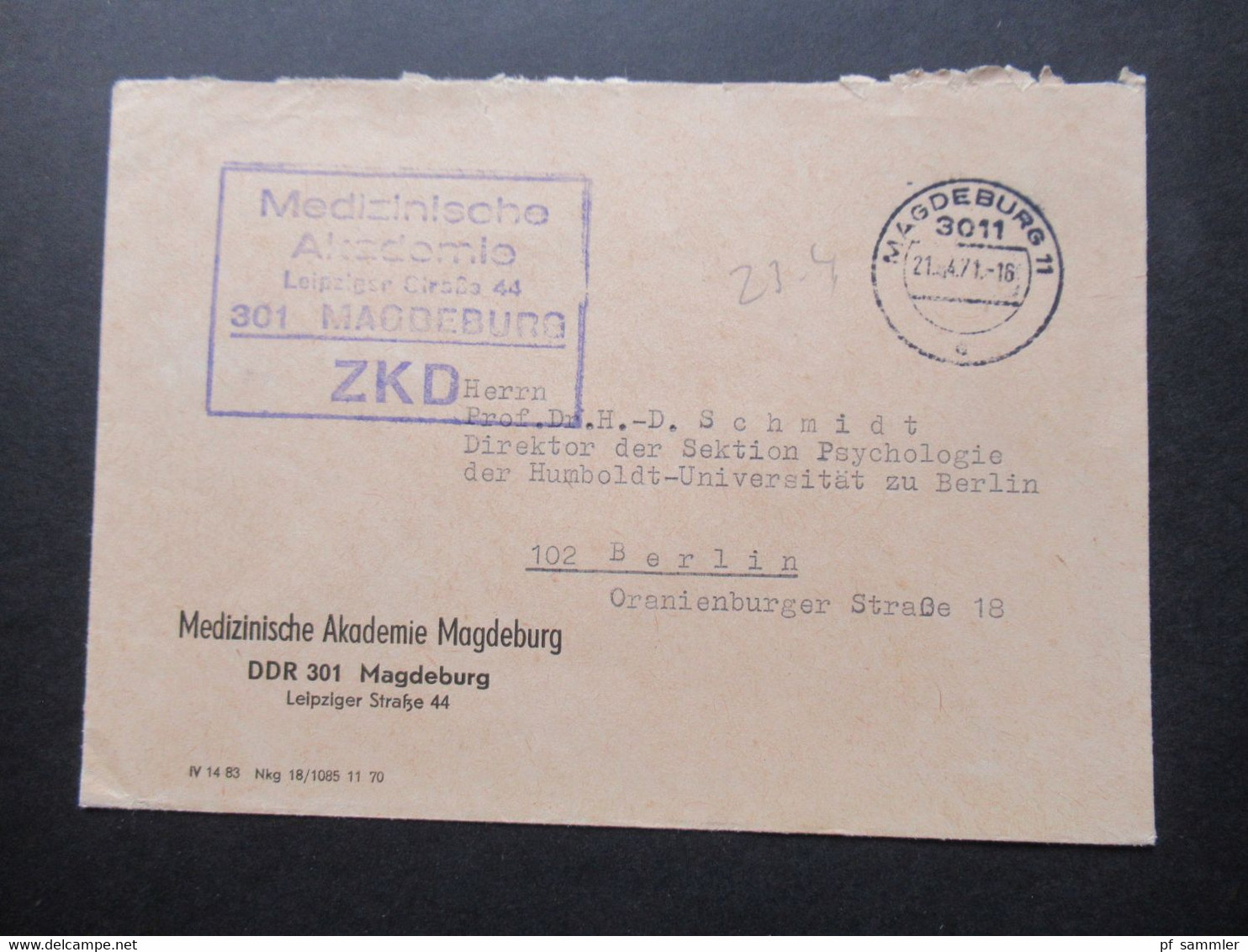 DDR 1956 / 57 Dienstmarken ZKD mit / ohne Aufdruck und ZKD Belege / Behördenpost 60 / 70er Jahre insg. 115 Belege